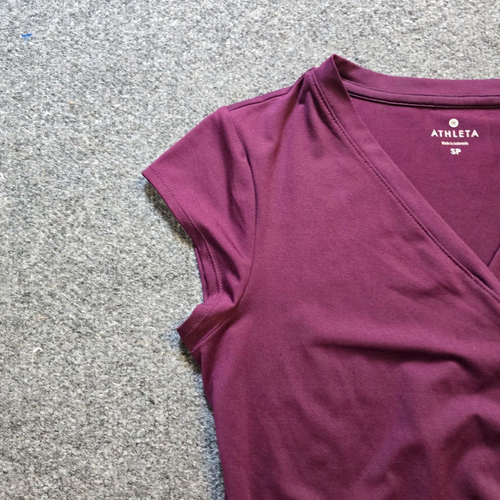 Athleta Athleta Dress Womens Size Small Petite Purple Faux Wrap Stretch V-Neck Casual Size S / US 4 / IT 40 - 4 Thumbnail
