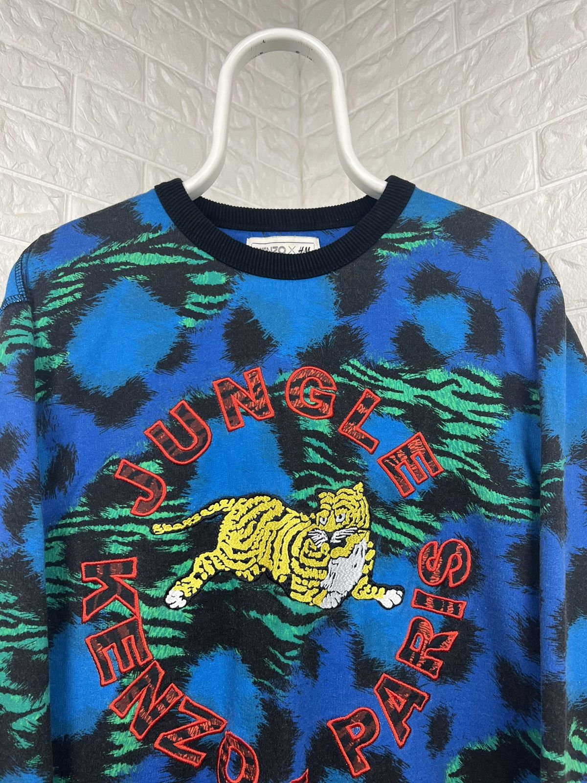 H&M × Kenzo Kenzo x H&M Jungle Paris Embroidered Tiger Sweatshirt Size US L / EU 52-54 / 3 - 3 Thumbnail