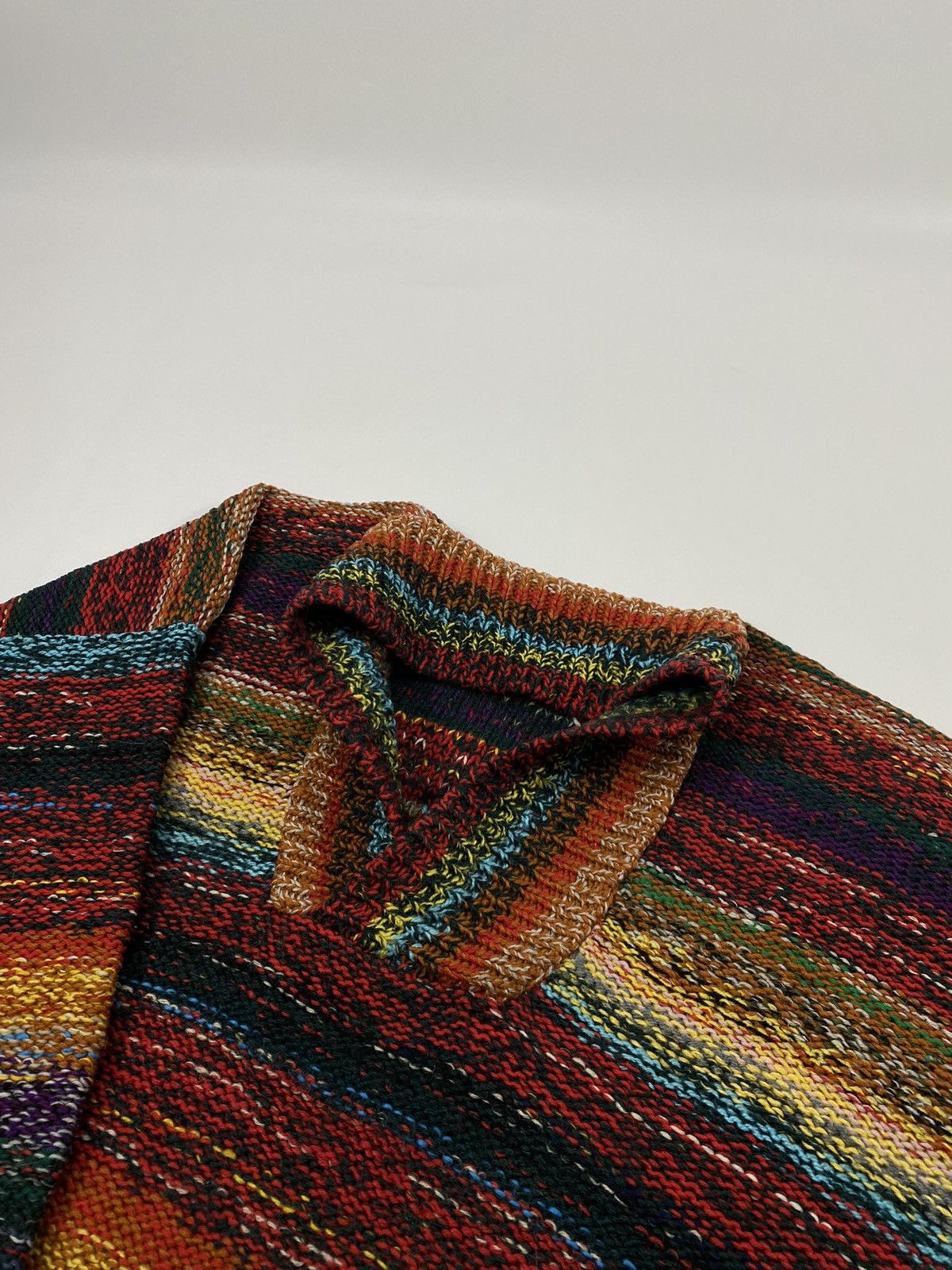 Vintage 🔥LASTDROP🔥 Vintage Heavy Hand Knit Rainbow Oversized Sweater Size US L / EU 52-54 / 3 - 6 Thumbnail