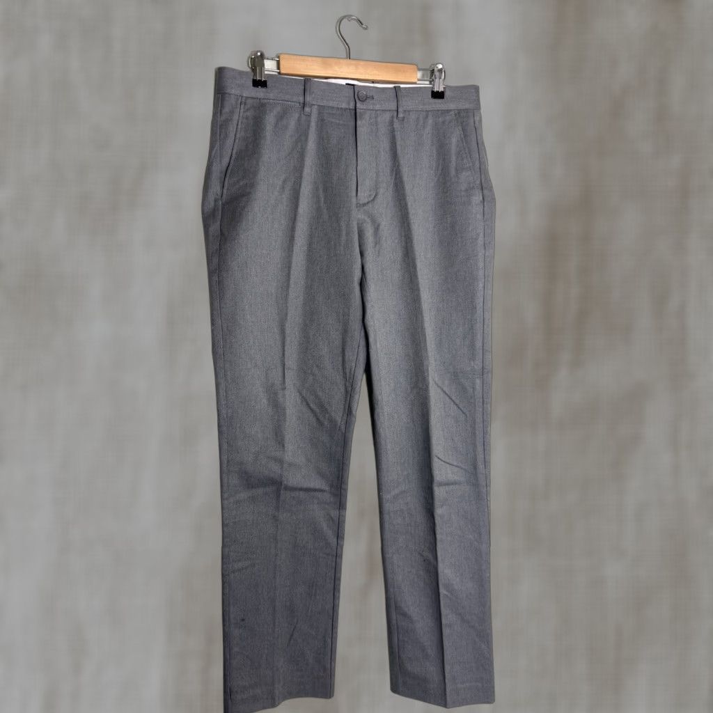 J.Crew J.CREW Mens Stretch Sutton cotton twill Pants Khaki Gray 33x32 Stains Small Size US 33 - 1 Thumbnail