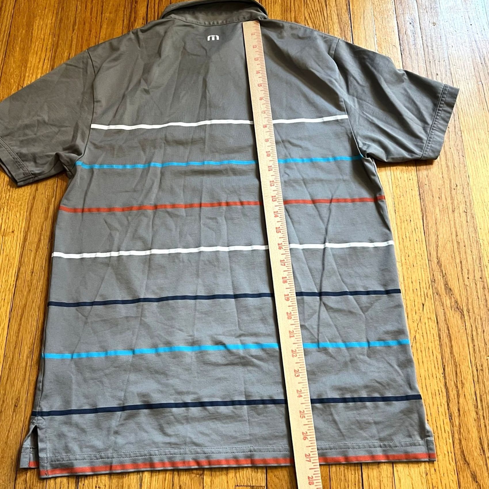 TravisMathew Travis Mathew Polo Shirt Mens Small Gray Striped Pima Cotton Blend Golf Shirt S Mens Gray Polo Size US S / EU 44-46 / 1 - 6 Thumbnail