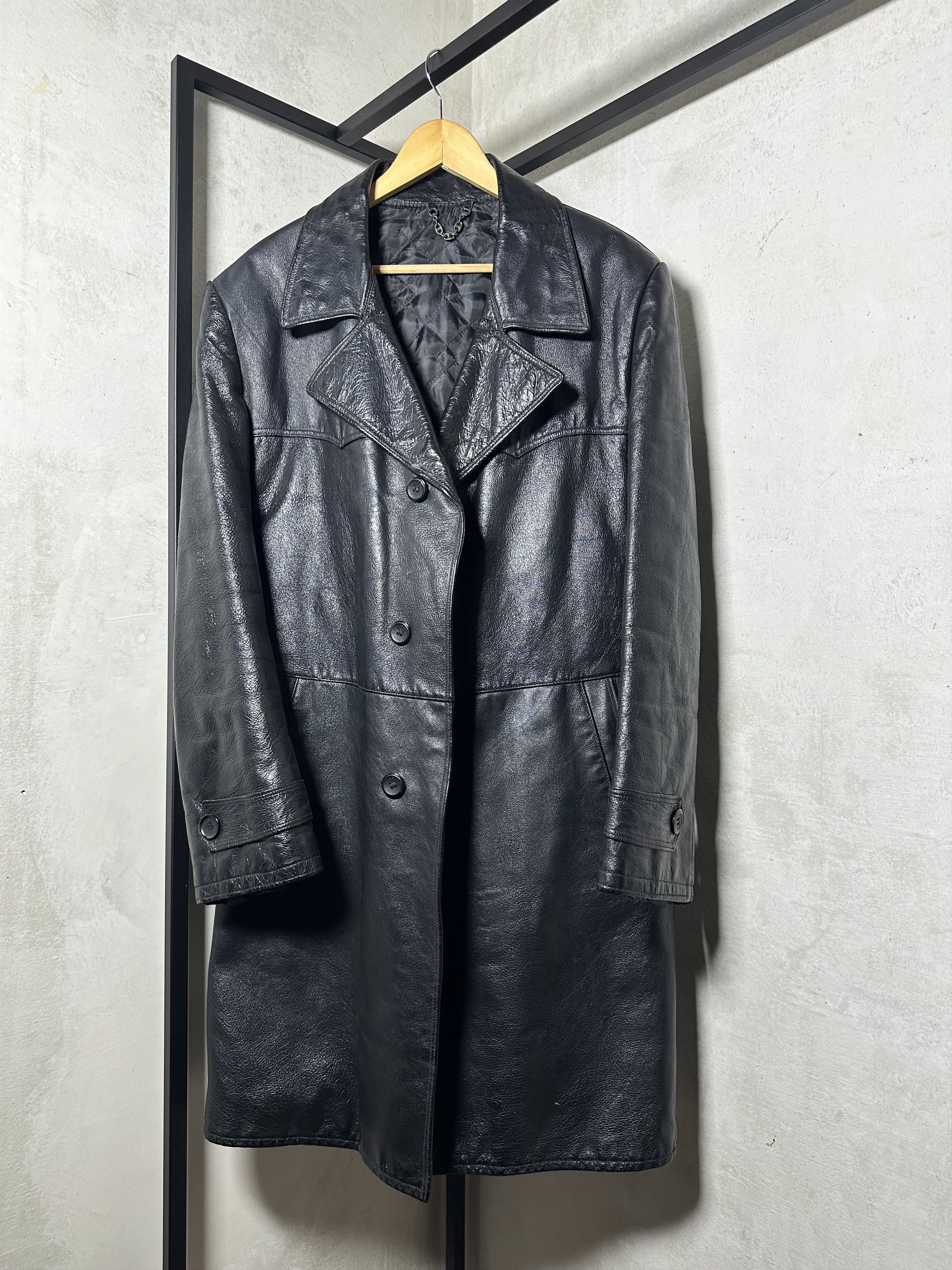 Genuine Leather Vintage Calfskin Leather Brown Coat Size US L / EU 52-54 / 3 - 1 Thumbnail