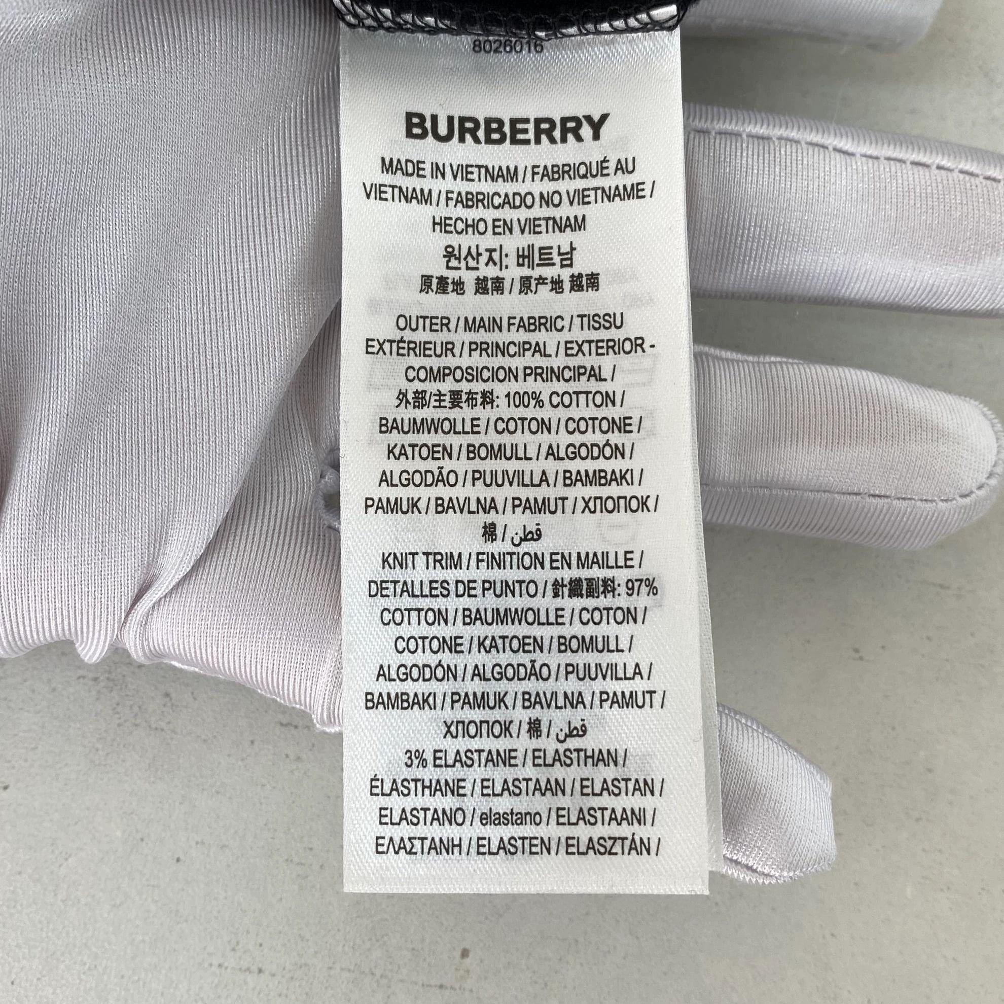 Burberry Burberry Letter Logo Black T-Shirt Size S Size US S / EU 44-46 / 1 - 8 Thumbnail