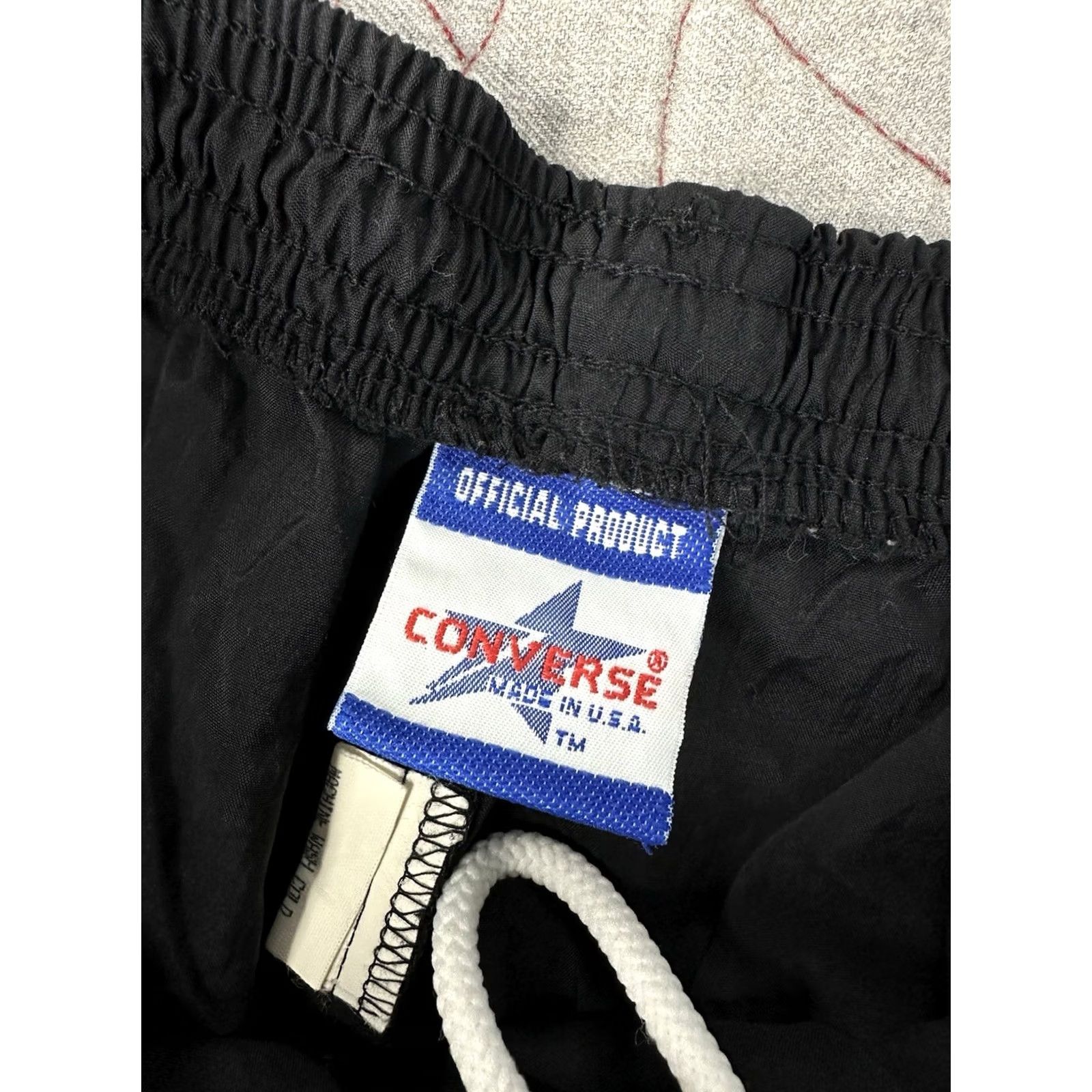 Converse VINTAGE Converse Pants Adult Large Black Track Windbreaker Mens 90s Size US 33 - 4 Thumbnail