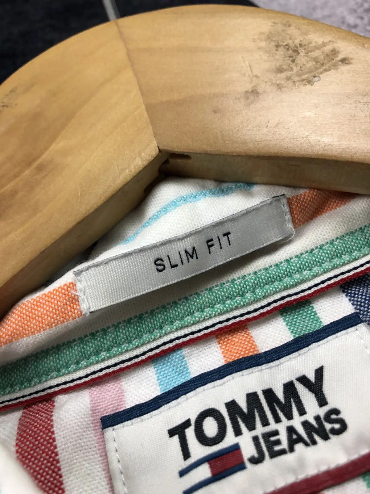 Tommy Hilfiger TOMMY HILFIGER Jeans Multicolour Shirt Mini Logo Slim Fit Size US L / EU 52-54 / 3 - 7 Thumbnail