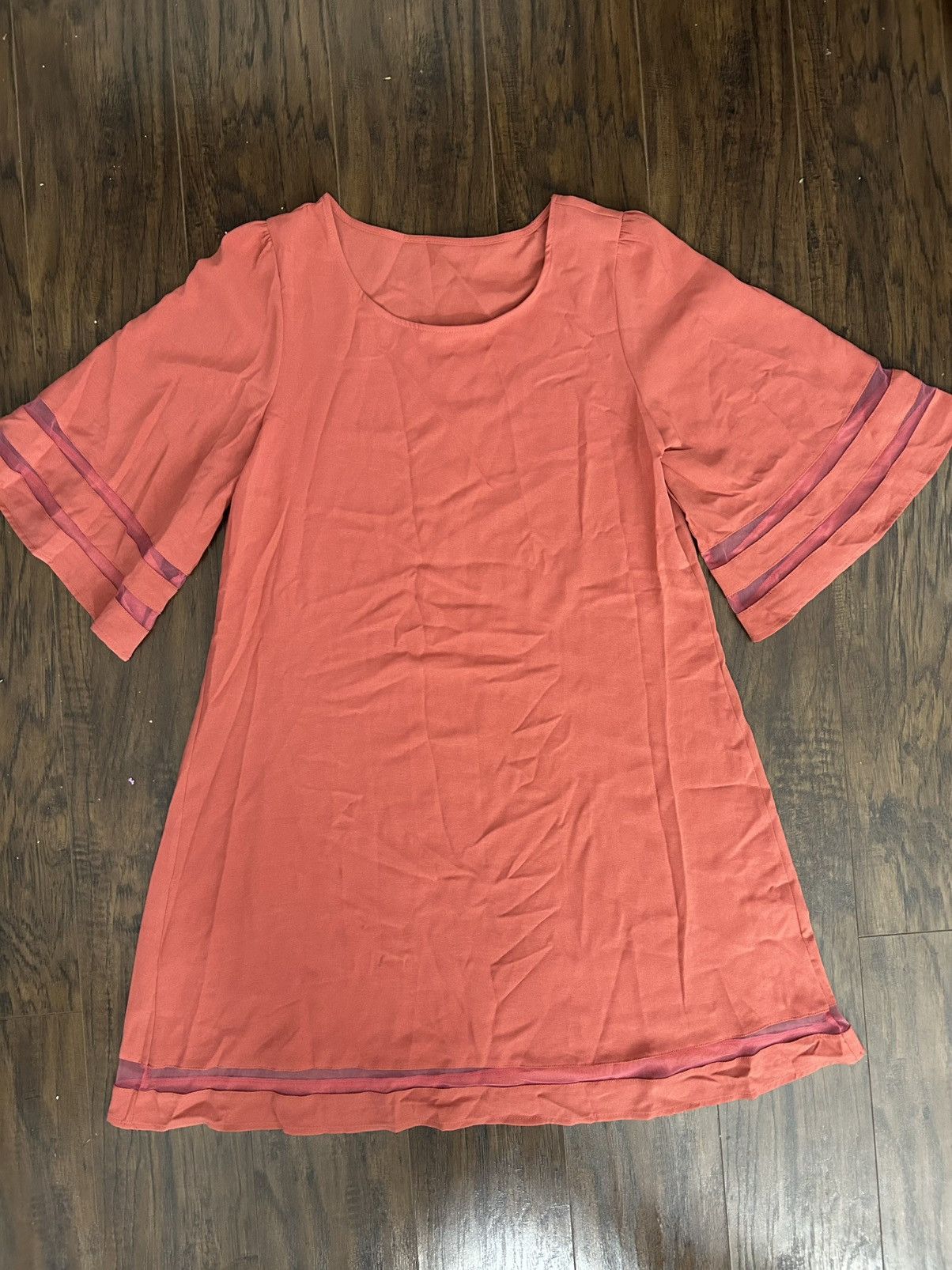 Other Vibrant Coral Bell Sleeve Tunic Size L / US 10 / IT 46 - 1 Thumbnail