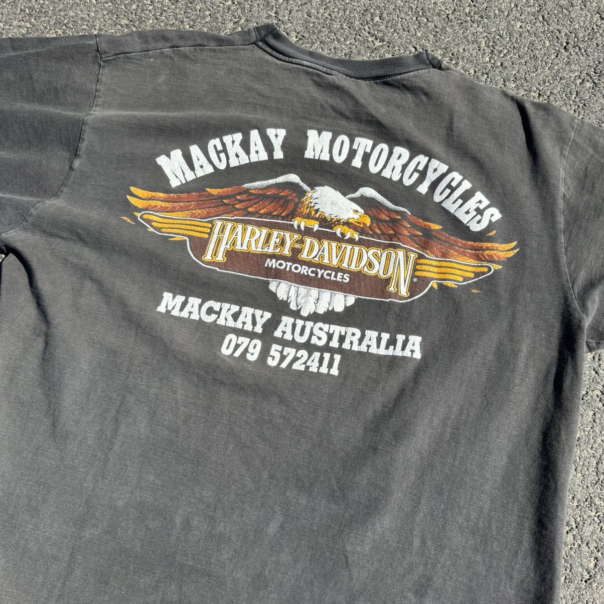 Harley Davidson Vintage 80s Harley Davidson Harley’s Whiskey T-Shirt Washed Size US M / EU 48-50 / 2 - 7 Thumbnail