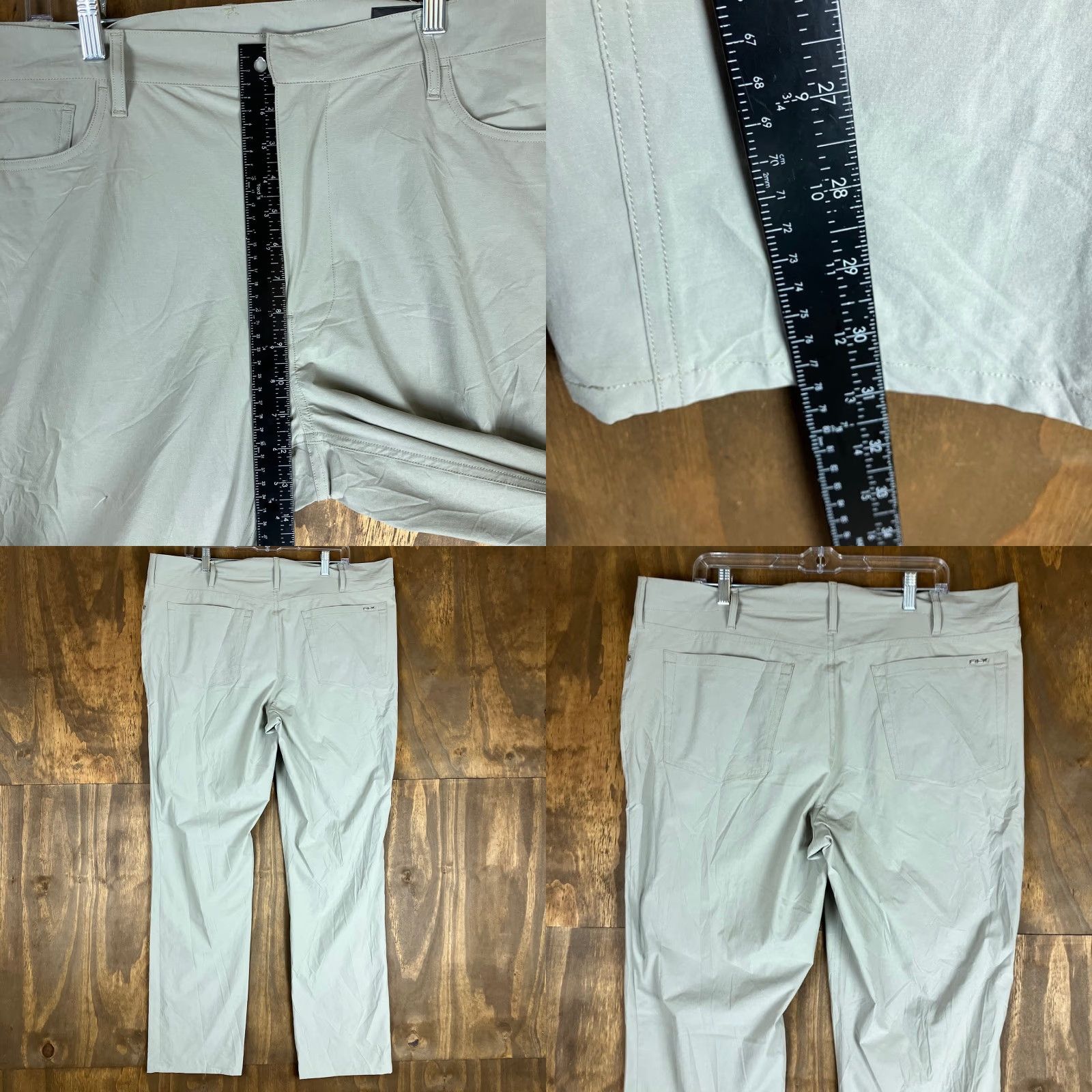 RLX Ralph Lauren VINTAGE RLX Ralph Lauren Mens Pants Beige Tailored Slim Fit Performance Stretch 38x32 Chino Casual Workwear 90s Mens Size US 38 / EU 54 - 8 Thumbnail