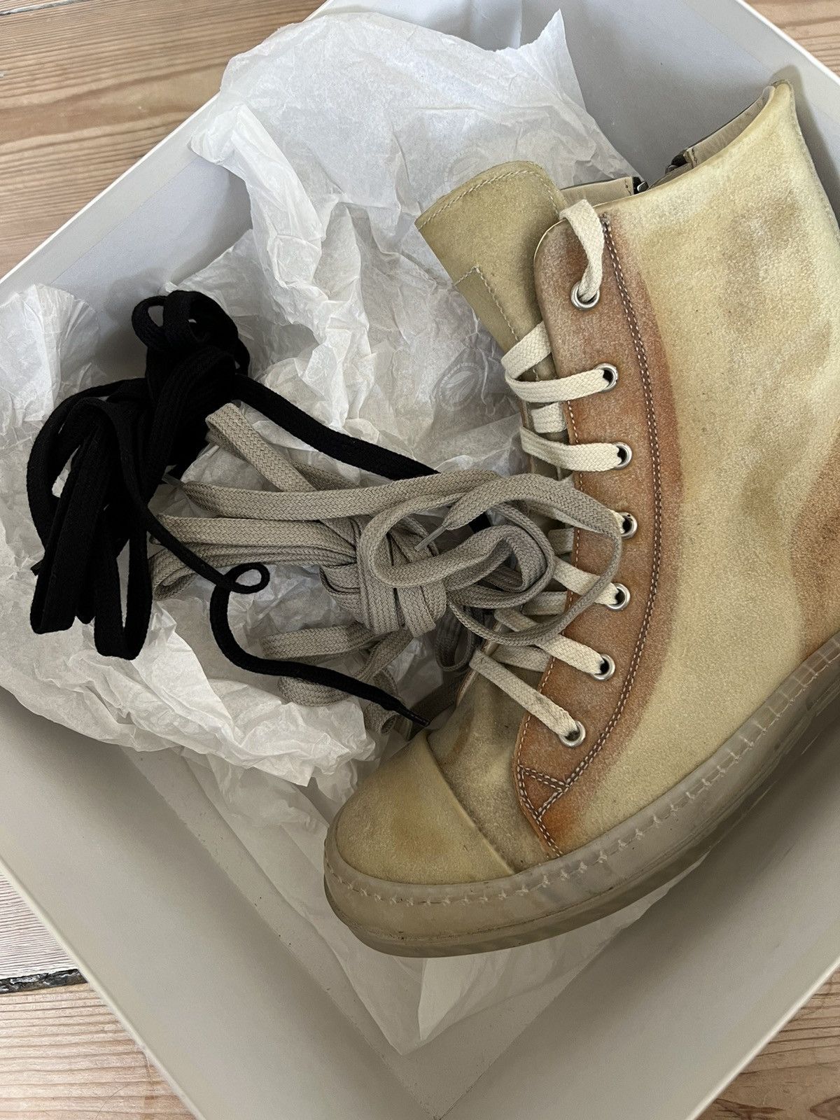 Rick Owens Rare Sample Rick Owens Apparition Leather Ramones Size US 8 / EU 41 - 6 Thumbnail