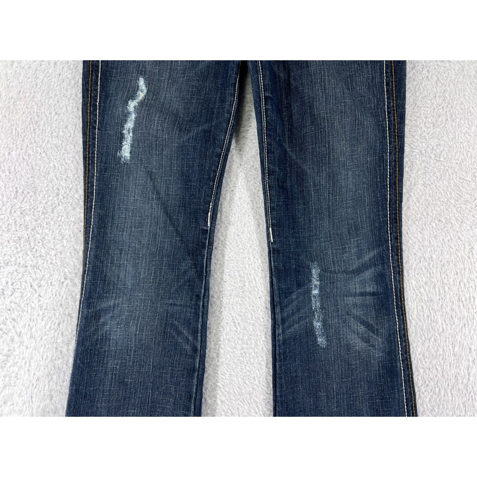 AG Jeans TagJeans Jeans Women 27 Blue Denim Bootcut Distressed Embroidered Womens Size 27" / US 4 / IT 40 - 6 Thumbnail