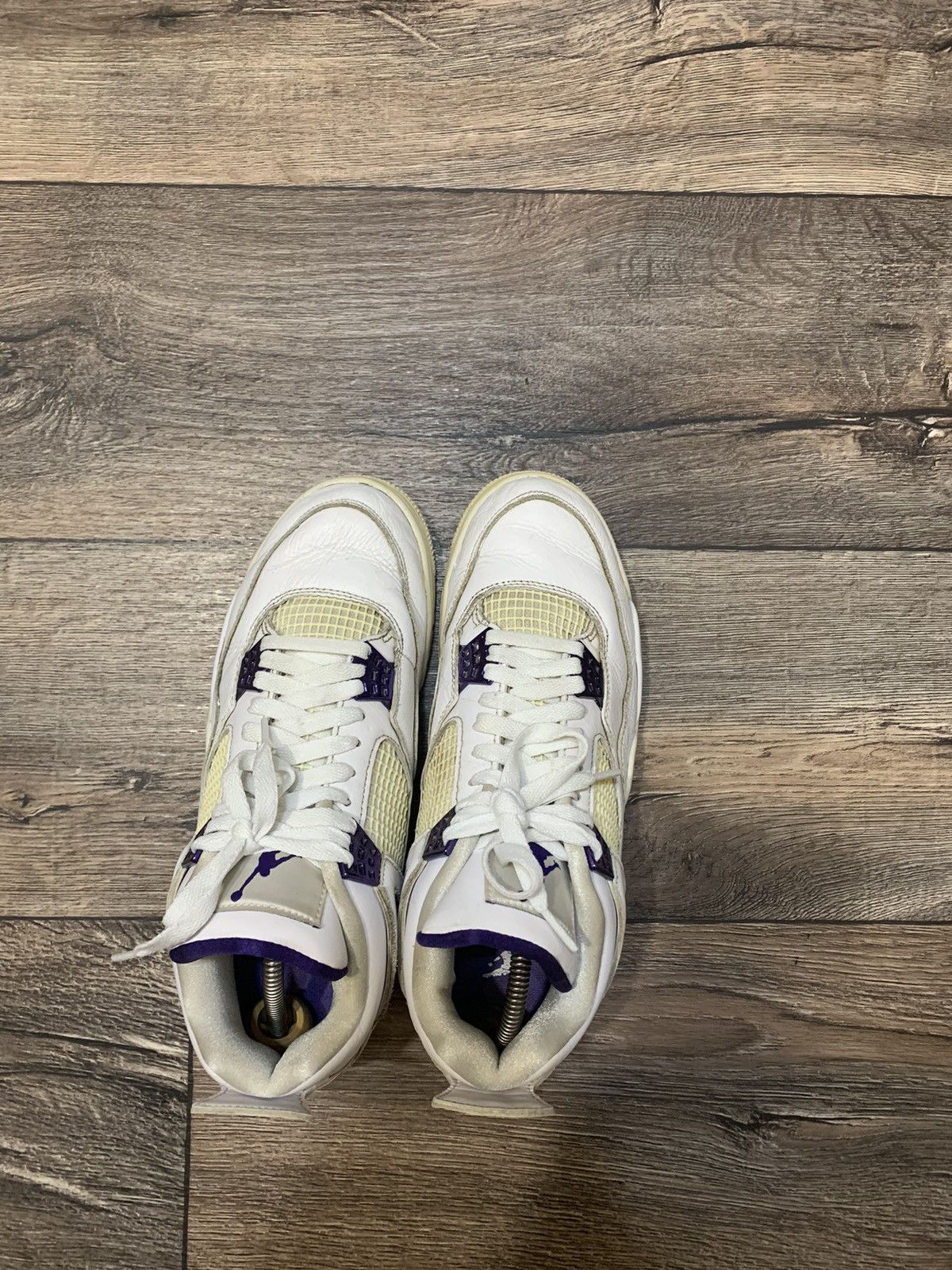 Jordan Brand × Nike Nike Air Jordan 4 Retro Purple Metallic White Size US10 Size US 10 / EU 43 - 7 Thumbnail