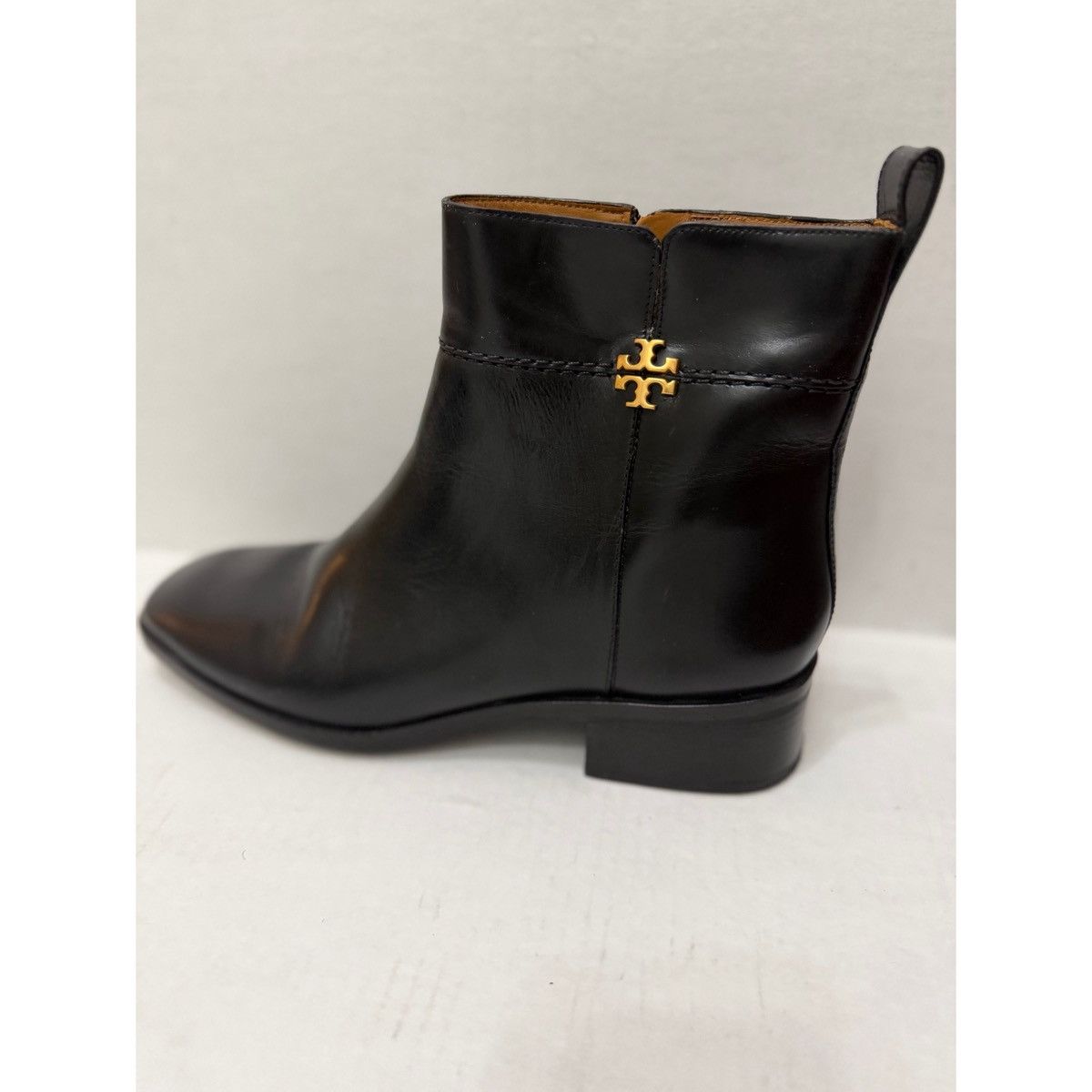 Tory Burch TORY BURCH LOGO BLACK LEATHER ANKLE BOOTS Size US 10 / IT 40 - 5 Thumbnail