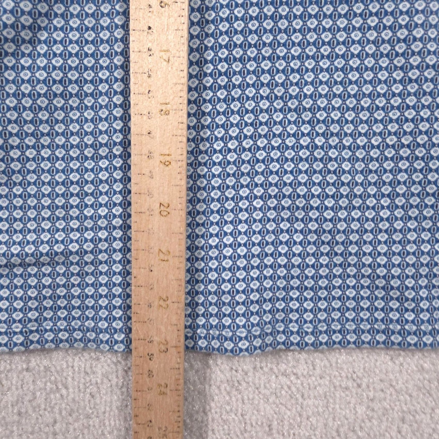 Croft & Barrow Croft & Barrow Womens Plus Size Mock Neck Blue Geometric Tee - 1X Cotton Jersey - Fall Casual Wear Size XL / US 12-14 / IT 48-50 - 6 Thumbnail