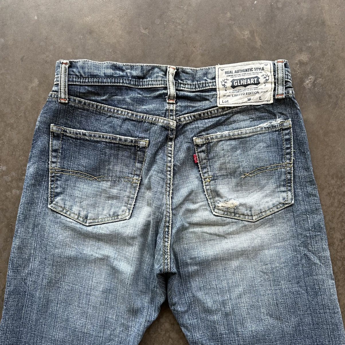 Japanese Brand Vintage GLHEART Distressed Faded Denim Jean Pant W30 Size US 30 / EU 46 - 12 Thumbnail