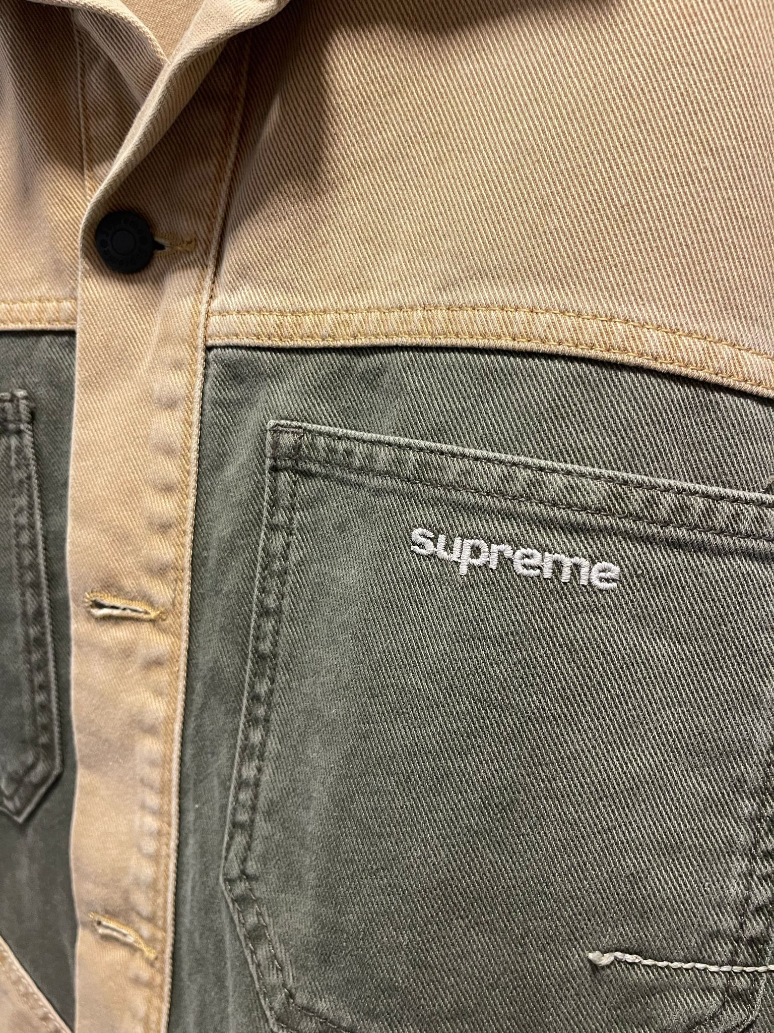 Supreme Supreme 2-Tone Paneled Denim Jacket Size US L / EU 52-54 / 3 - 5 Thumbnail