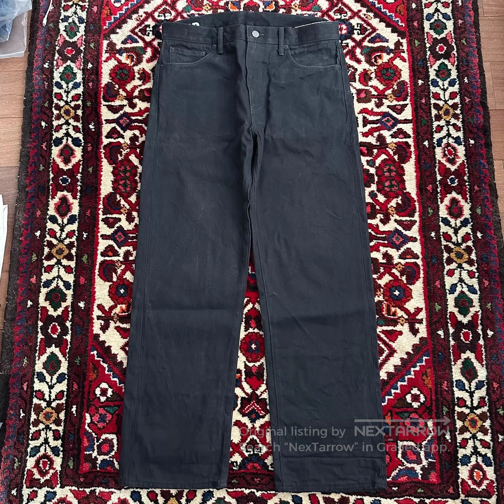 Visvim Black Denim Pants - Size 34. Size US 34 / EU 50 - 1 Thumbnail