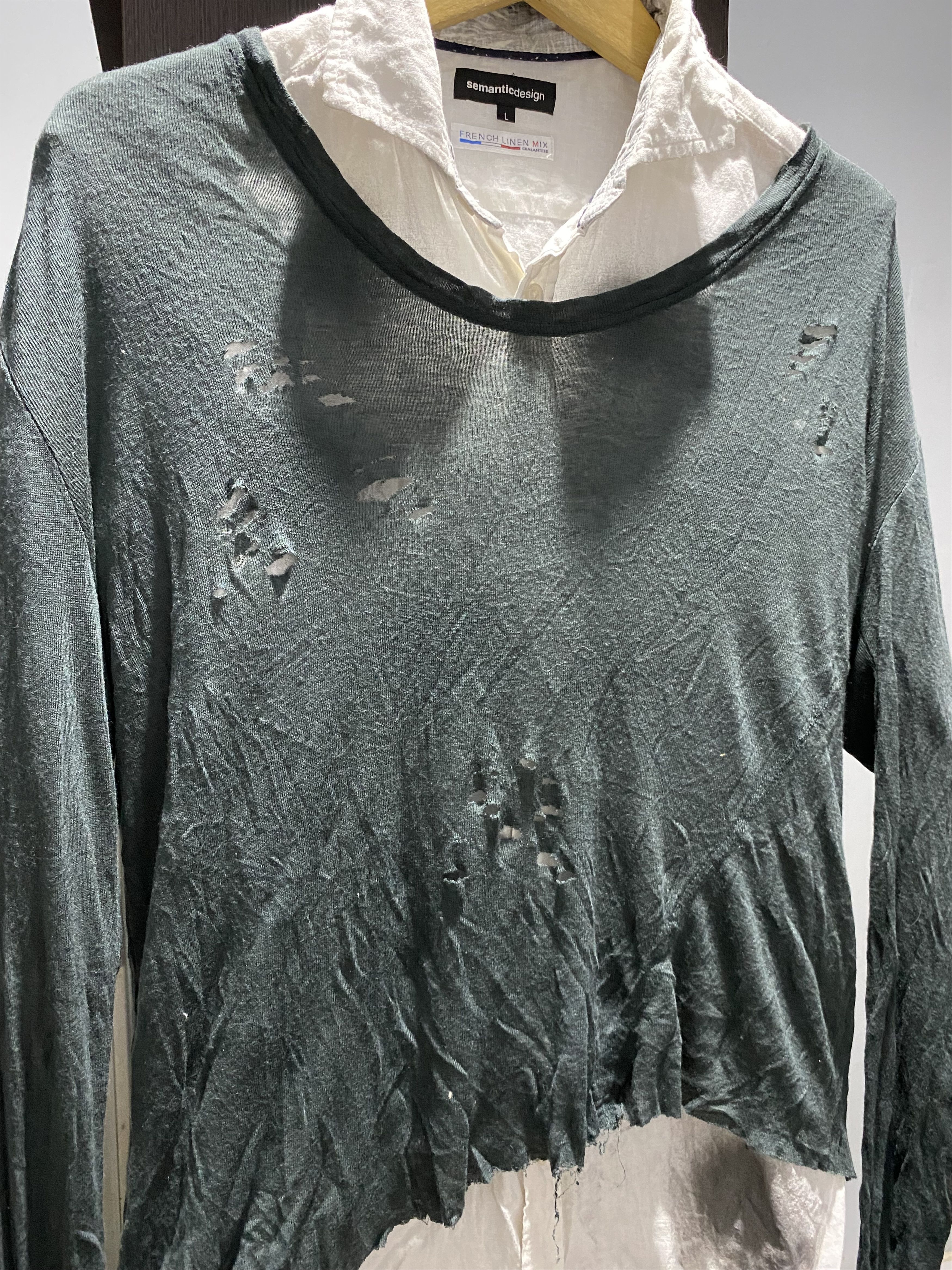 Japanese Brand Codes combine asymmetric destroyed LGB style Size US M / EU 48-50 / 2 - 5 Thumbnail
