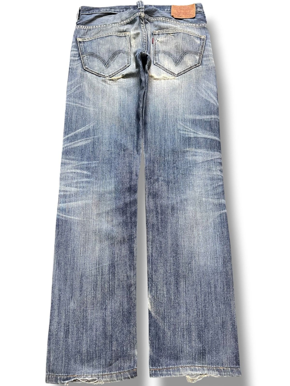 Levi's Vintage Clothing Vintage Levi’s 504 Slim Straight Ripped Distressed Denim Size US 29 - 6 Thumbnail