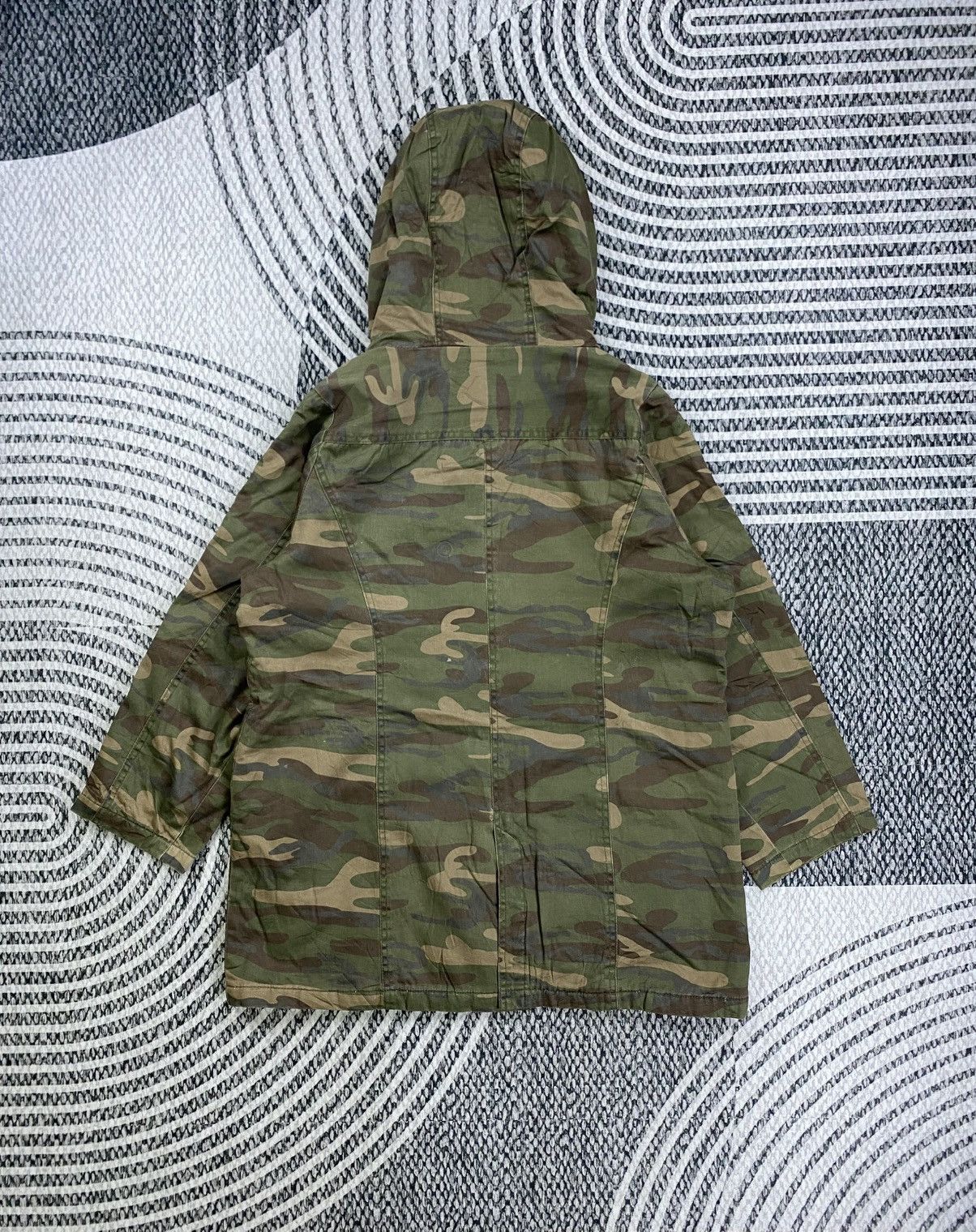 Japanese Brand Camouflage Woodland Japan Military Buttoned Hoodie Jacket Size M / US 6-8 / IT 42-44 - 2 Thumbnail