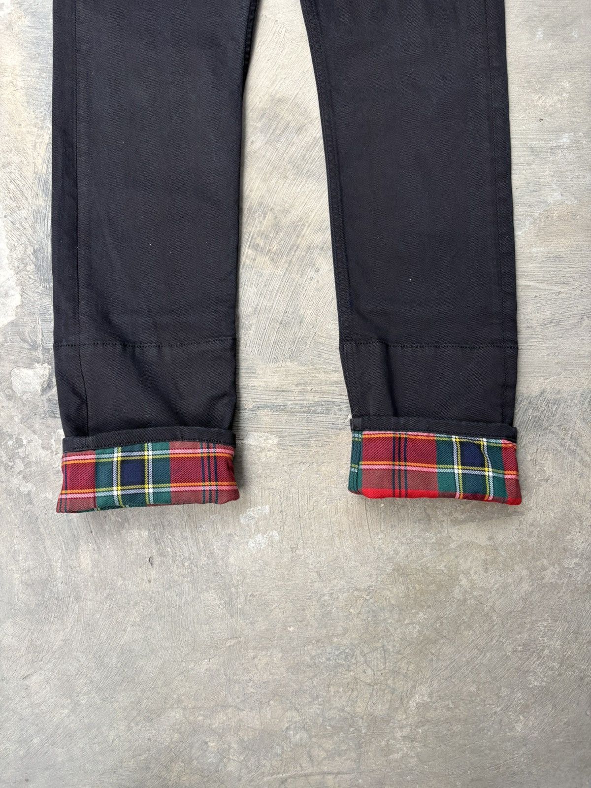 Alexander McQueen Alexander McQueen Black Bull Denim Check Jeans Size US 34 / EU 50 - 2 Thumbnail