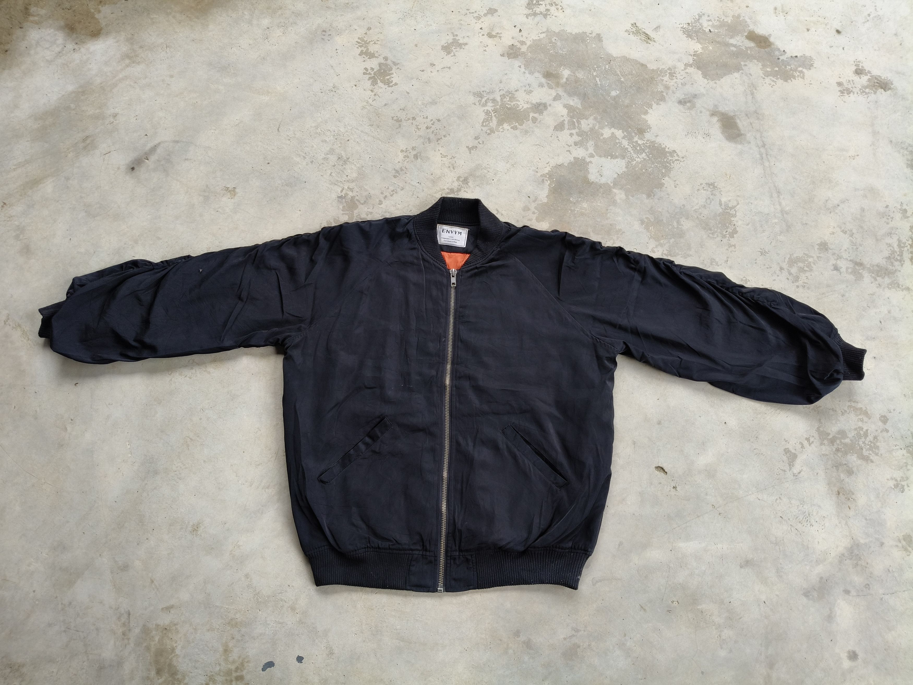 Japanese Brand ENVYM Bomber Jacket Big Logo "CREAM" Size L / US 10 / IT 46 - 3 Thumbnail