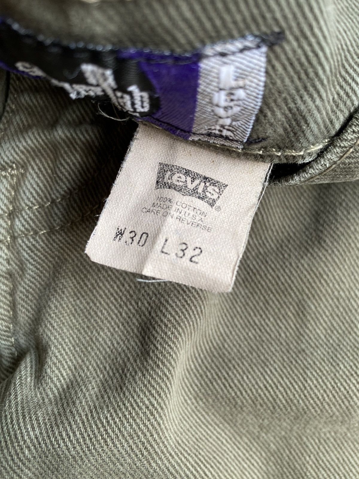 Levi's Vintage 1990’s Baggy Levis Silvertab Purple Tag Hunter Green Size US 30 / EU 46 - 7 Thumbnail