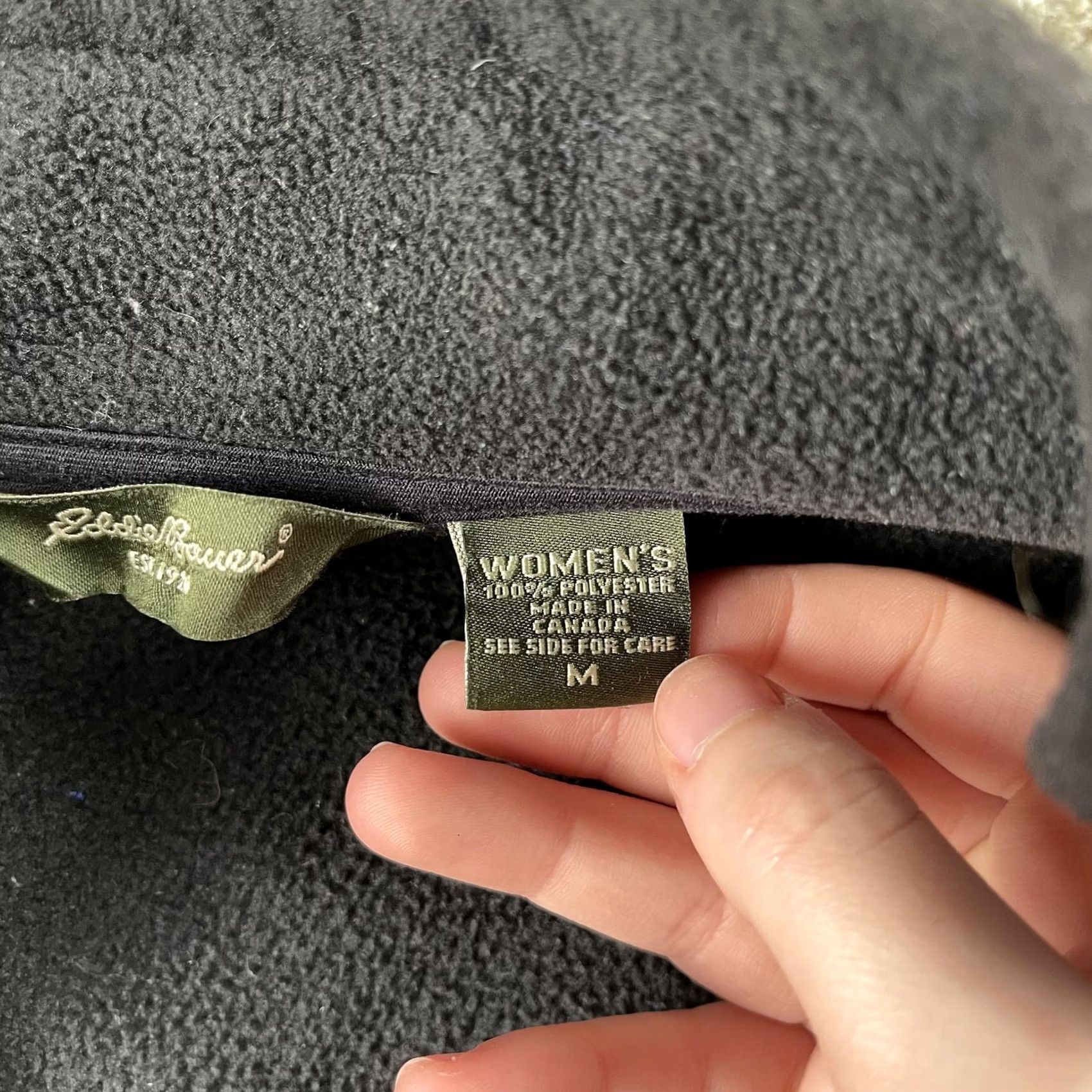 Eddie Bauer Eddie Bauer Fleece Jacket Womens Medium Black Full Zip Collared Pockets Outdoor Size M / US 6-8 / IT 42-44 - 4 Thumbnail
