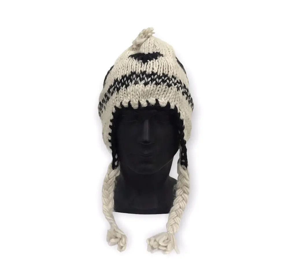 Japanese Brand Japanese Brand Heart Earflap Knit Beanie Hat Size ONE SIZE - 2 Thumbnail