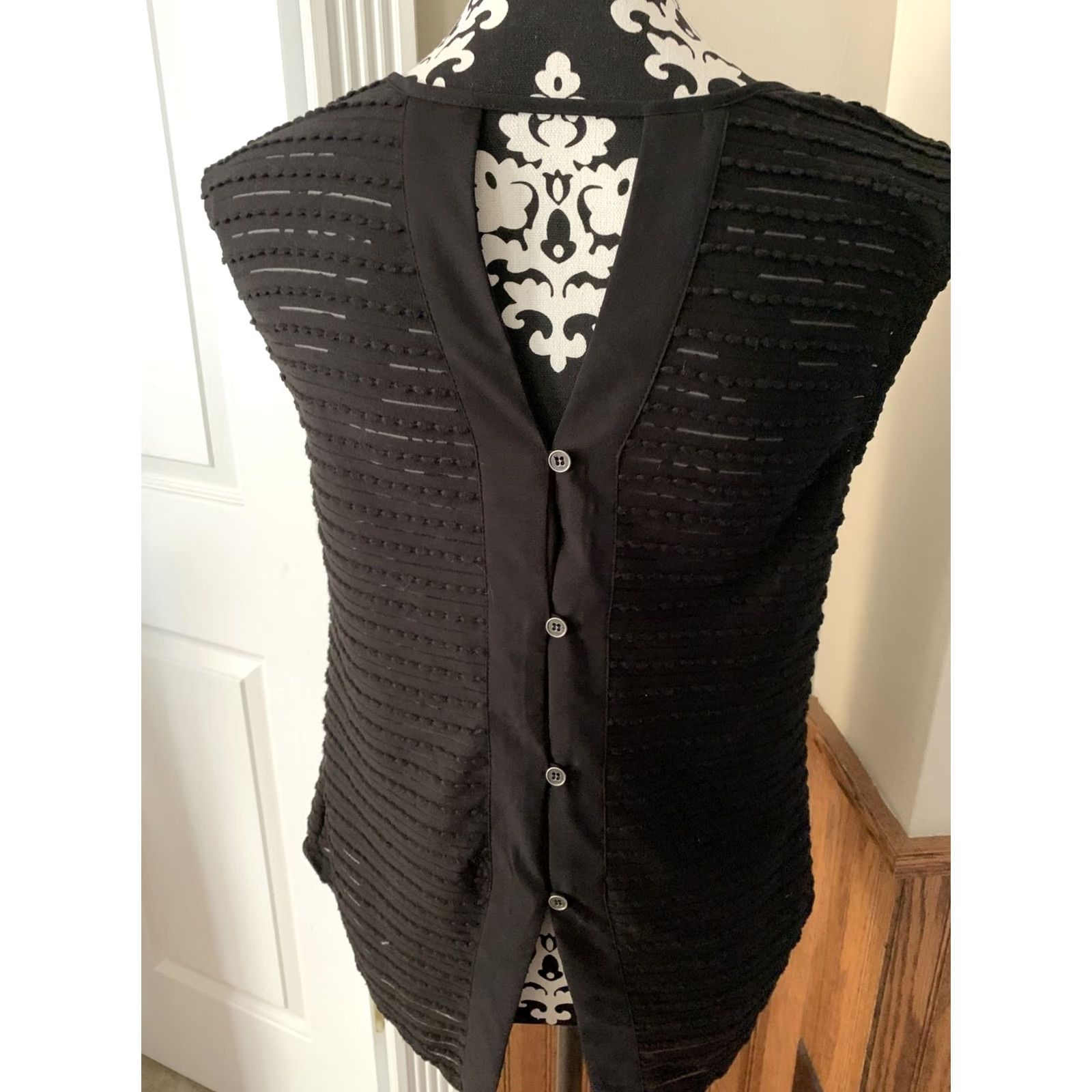 Vintage Maurices Blouse Sleeveless Black Sheer Top Womens Sz S Office/Work #820 Size S / US 4 / IT 40 - 5 Thumbnail