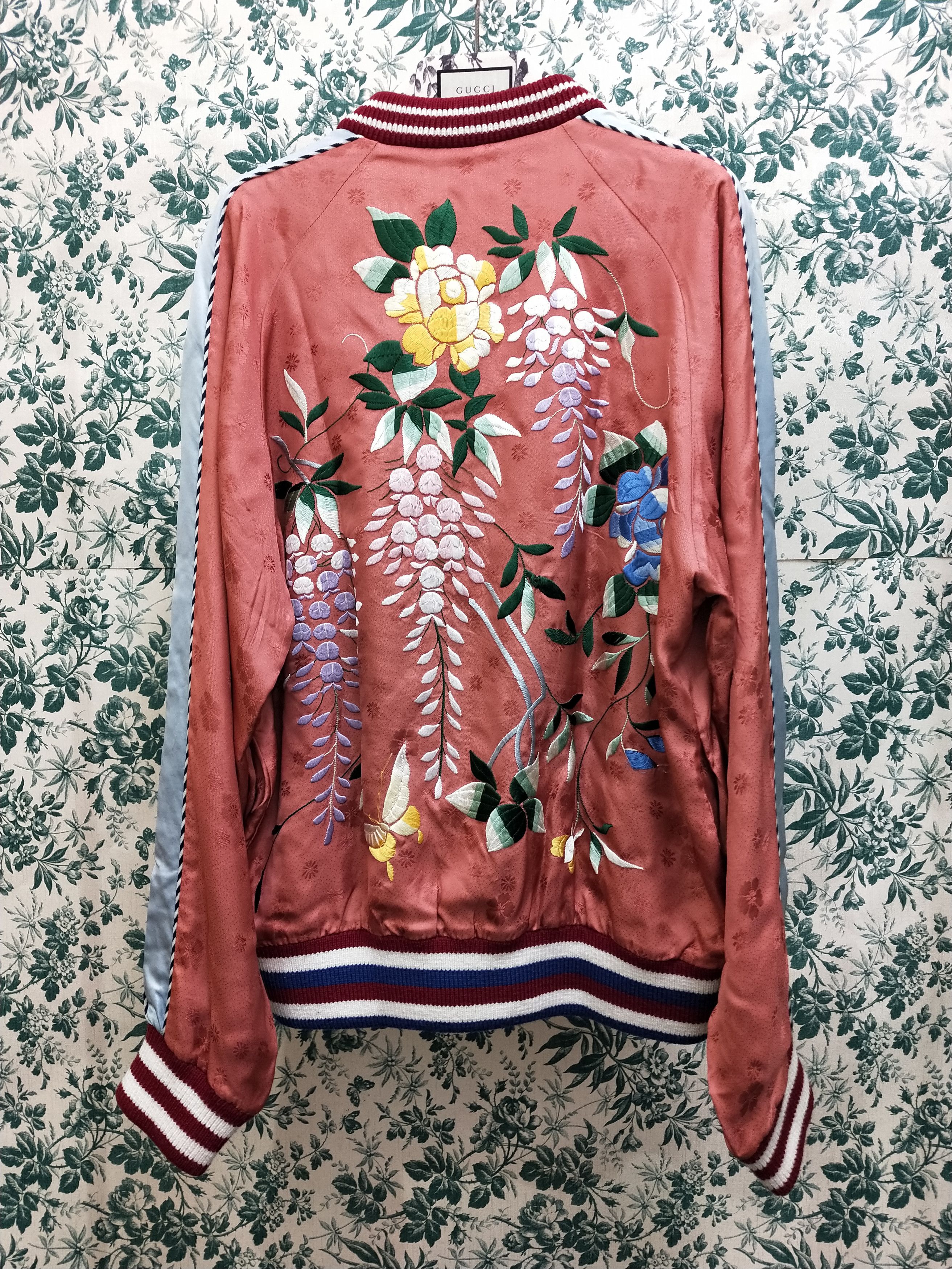 Gucci Floral Embroidered Bomber Jacket Size US M / EU 48-50 / 2 - 2 Thumbnail