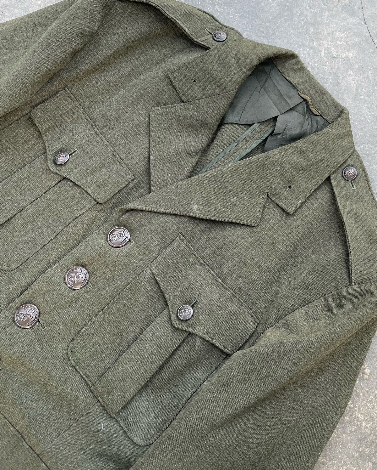Vintage 🔥Vintage 1953s WW2 USMC Marine Corps Military Coat/Jacket Size US S / EU 44-46 / 1 - 8 Thumbnail