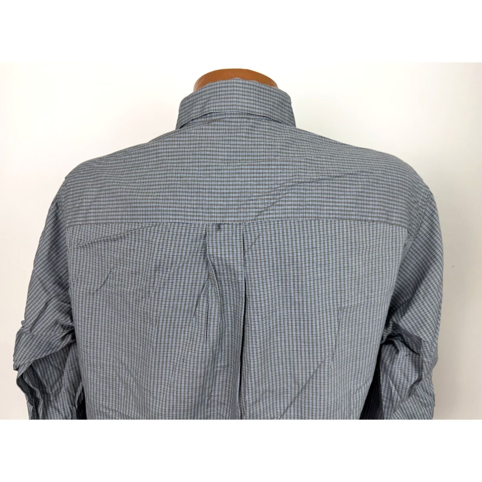 Geoffrey Beene VINTAGE Geoffrey Beene Dress Shirt Men L Blue Plaid 16 32 33 Wrinkle Resistant Button-Down Collar Mens Size 42R - 7 Thumbnail