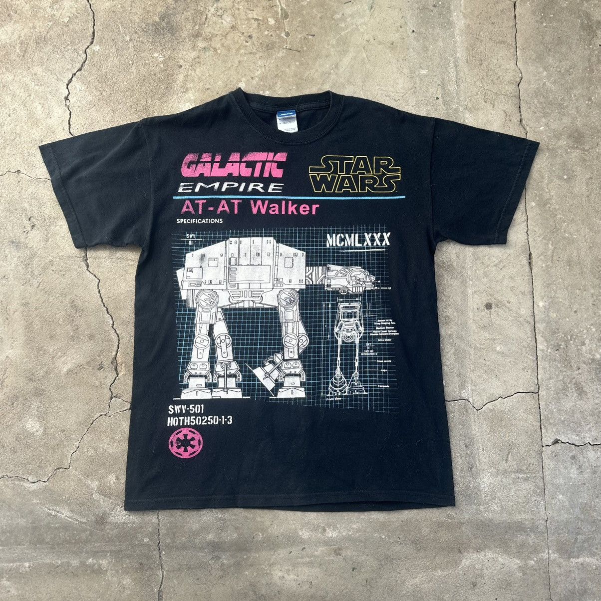 Gildan × Star Wars × Vintage Star Wars At-At Walker black t-shirt M Size US M / EU 48-50 / 2 - 1 Thumbnail