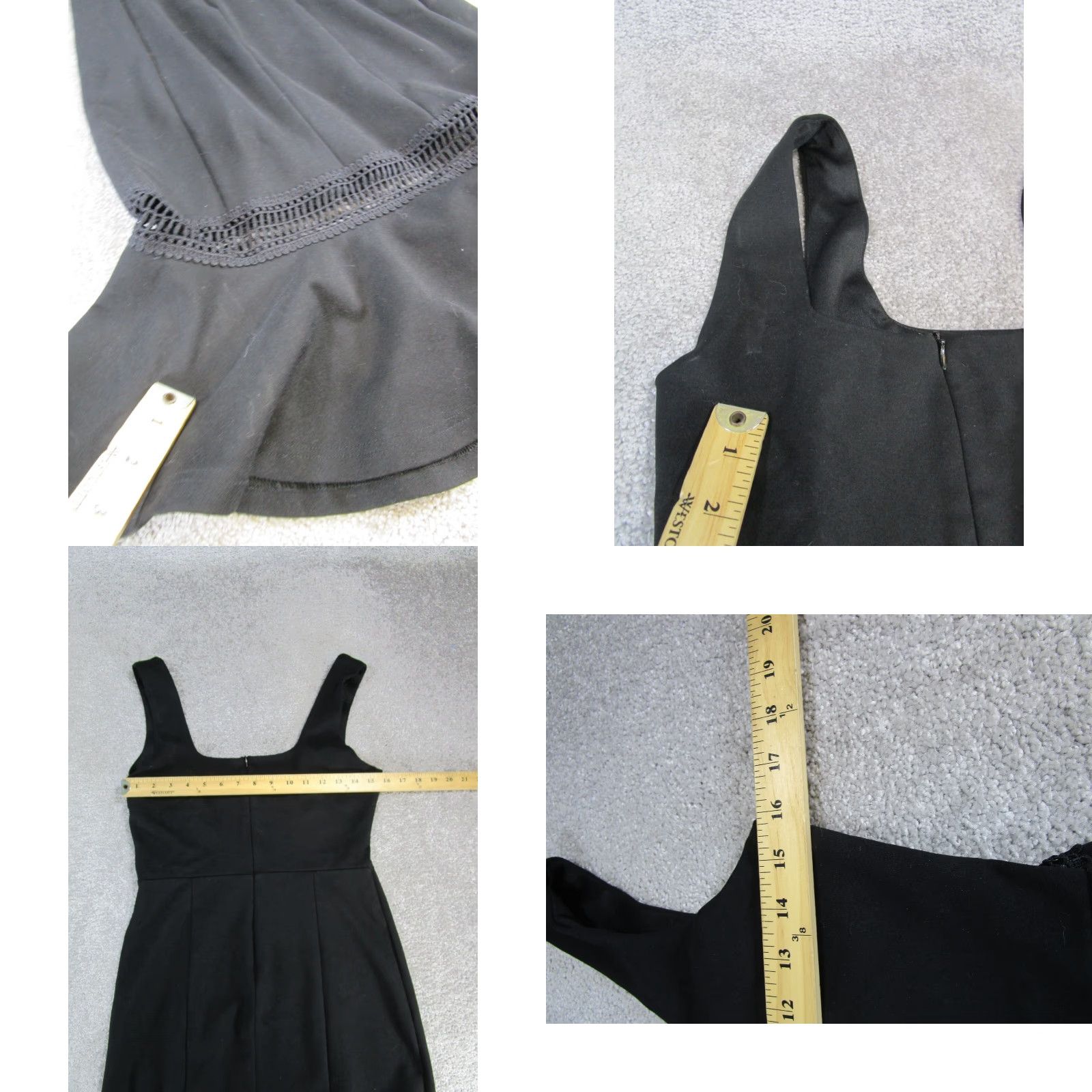 Lulus Lulus Dress Women's A-Line Knee Length Black Rayon Sleeveless Round Neck Zip Lined Formal Party Wedding Medium Size M / US 6-8 / IT 42-44 - 8 Thumbnail