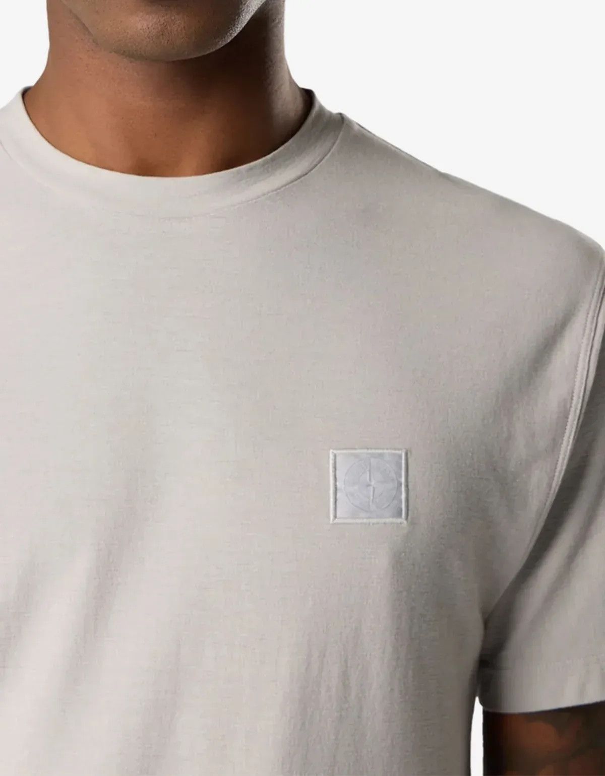Stone Island Stone Island Ghost Grey Compass Patch T-Shirt Size US L / EU 52-54 / 3 - 4 Thumbnail