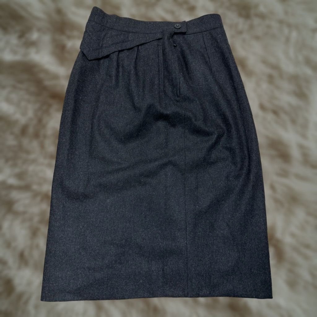 Escada Escada Skirt Women's Wool Gray Midi Lined Formal Straight Pencil Sz 40 Size 40 Size 27" / US 4 / IT 40 - 1 Thumbnail