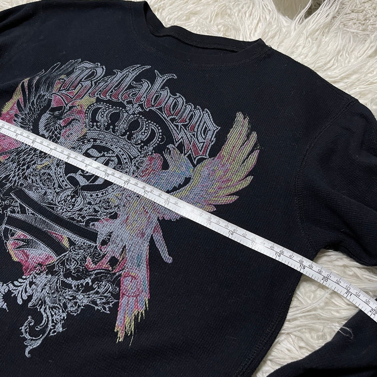 Affliction × Other Y2K Affliction Style Graphic Thermal Longsleeve Shirt Black Size US L / EU 52-54 / 3 - 6 Thumbnail