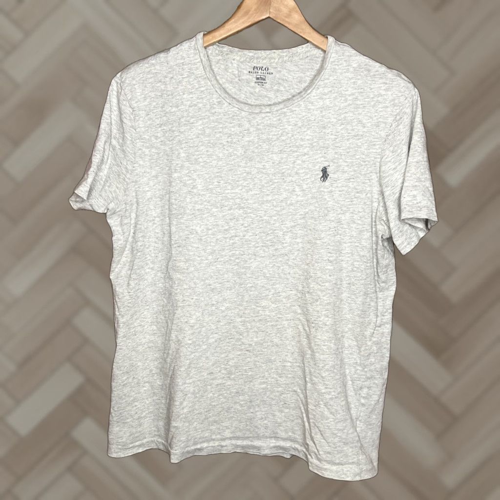 Polo Ralph Lauren Polo Ralph Lauren T Shirt Mens Gray Custom Fit Short Sleeve Tee Large Size US L / EU 52-54 / 3 - 1 Thumbnail