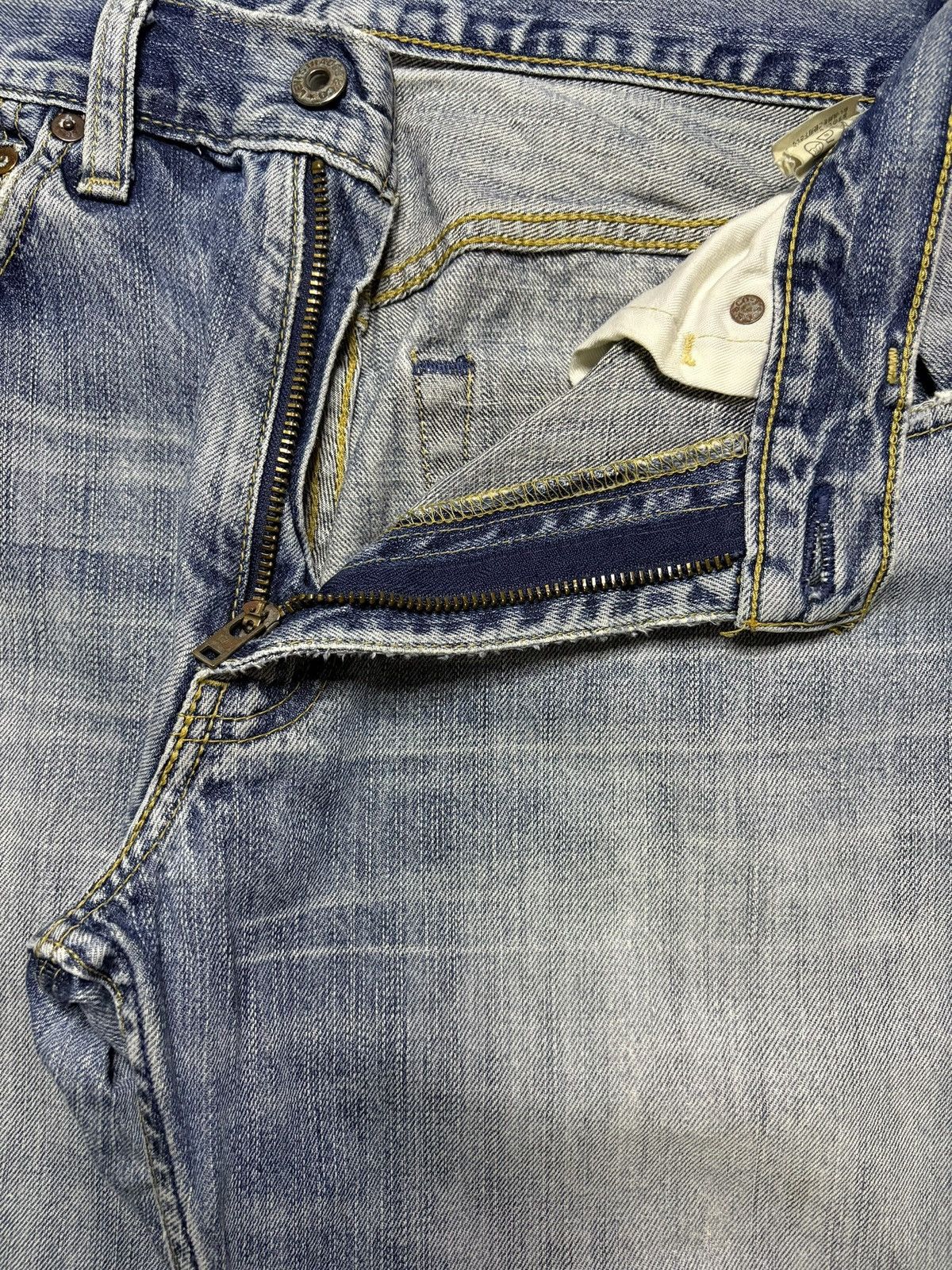 LVC × Levi's × Levi's Vintage Clothing Vintage 90s Levis 503 Faded Distressed Ripped Baggy Jeans Size US 31 - 9 Thumbnail