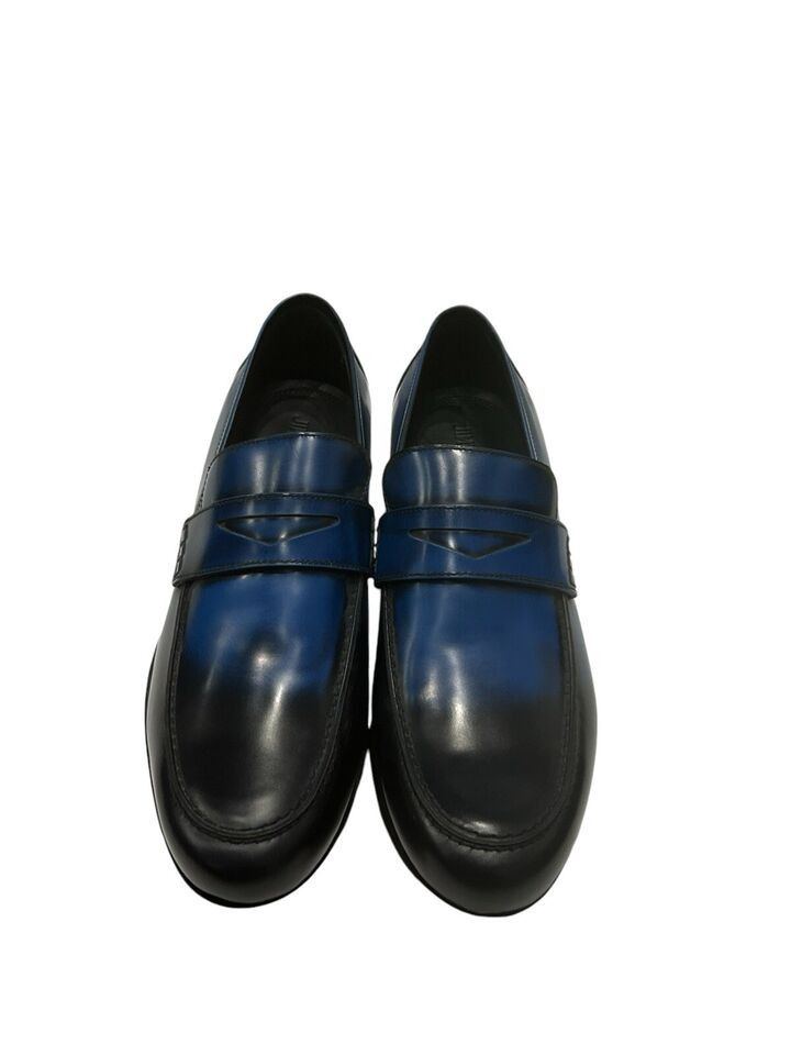 Jimmy Choo $1050 New! Black/Blue Leather Men's Loafers sz 11 IT 44.5 Size US 11.5 / EU 44-45 - 4 Thumbnail