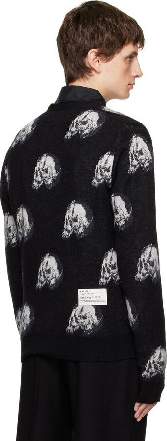 Amiri × Wes Lang o1w1db11224 Edition Skull Cardigan in Black/White Size US S / EU 44-46 / 1 - 4 Thumbnail