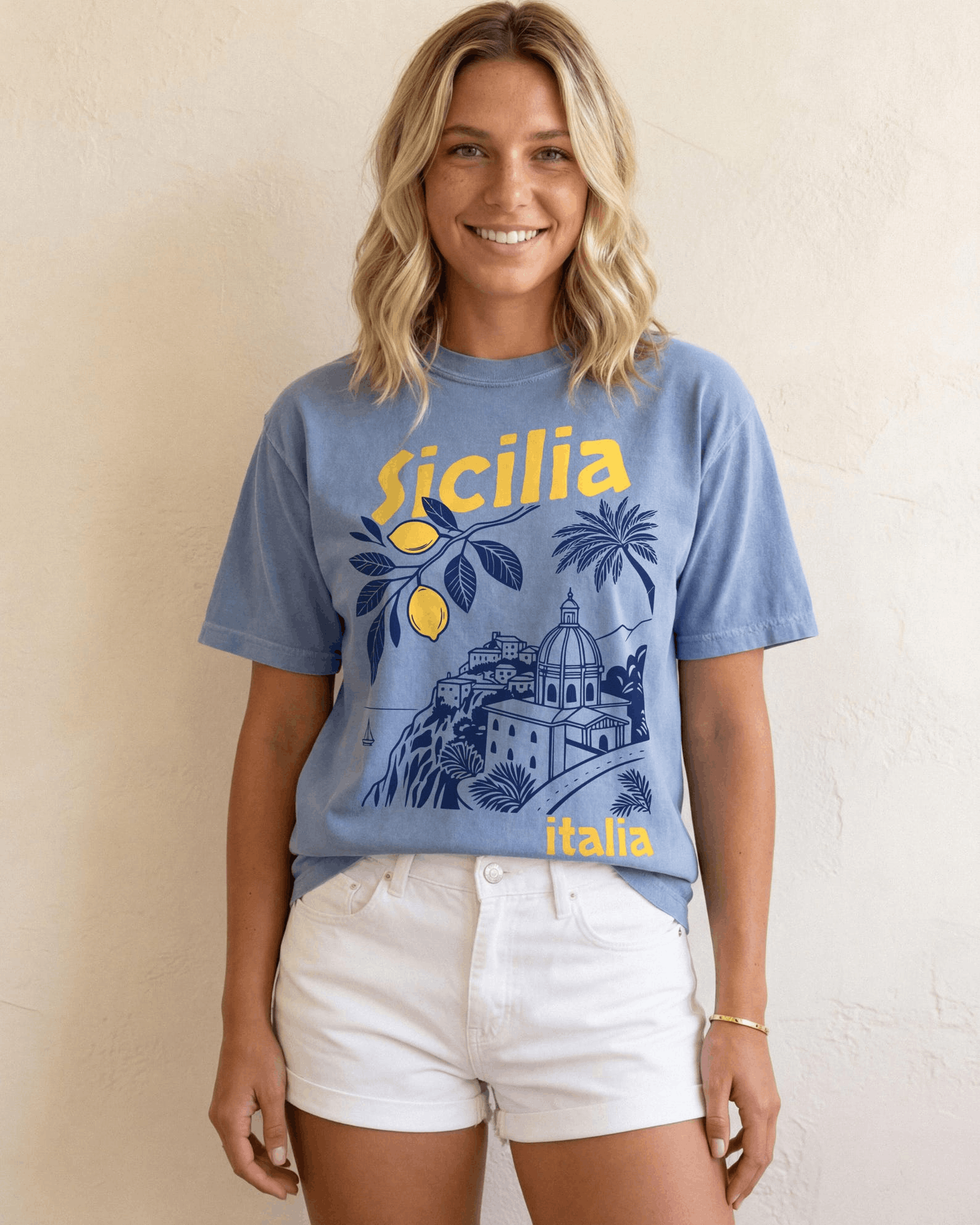 Other Sicilia Lemon Graphic Tee – Italy Cotton T-Shirt Size M / US 6-8 / IT 42-44 - 3 Thumbnail