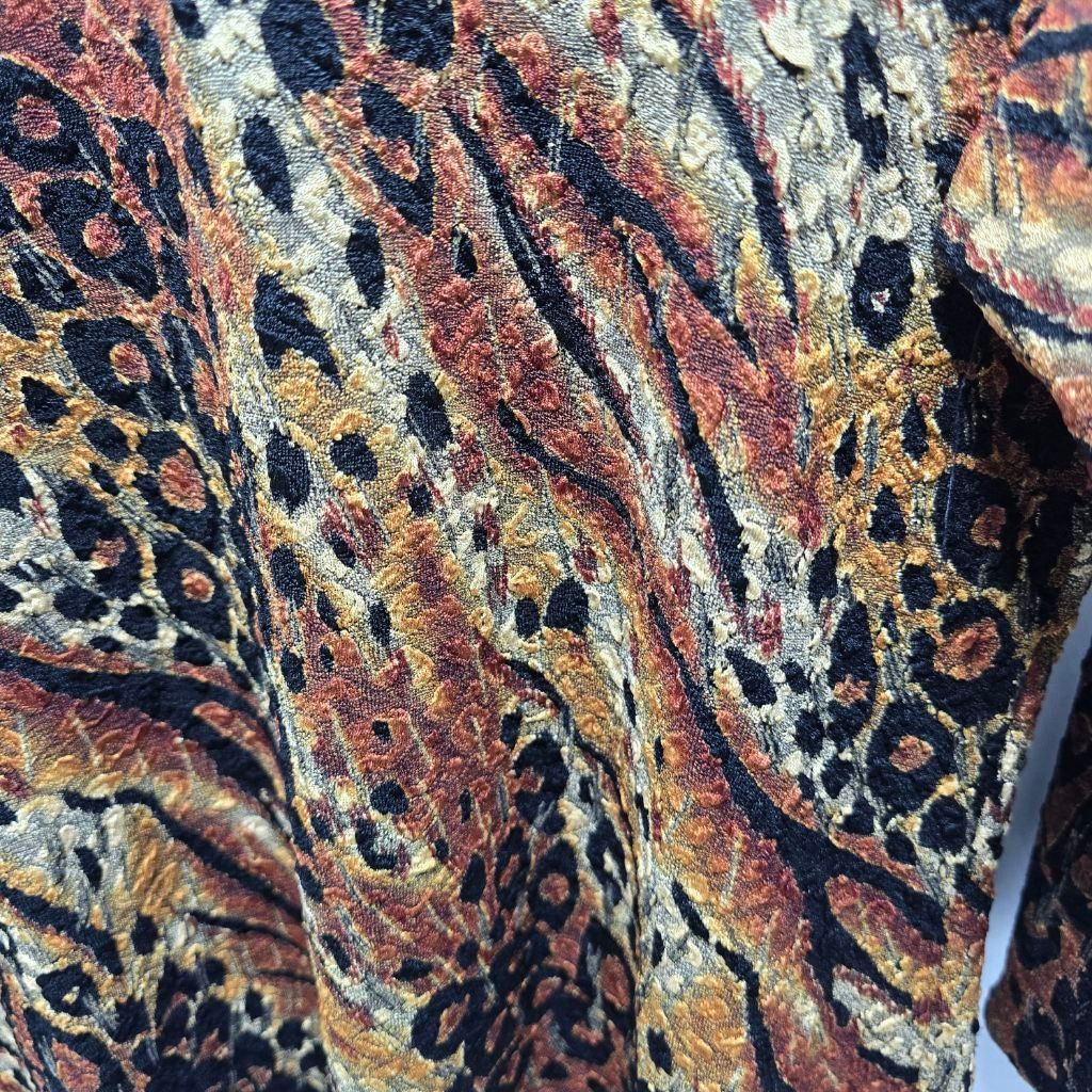Industry of All Nations Women's Notations Long Sleeve Tee M Brown Black Animal Print Size M / US 6-8 / IT 42-44 - 2 Thumbnail