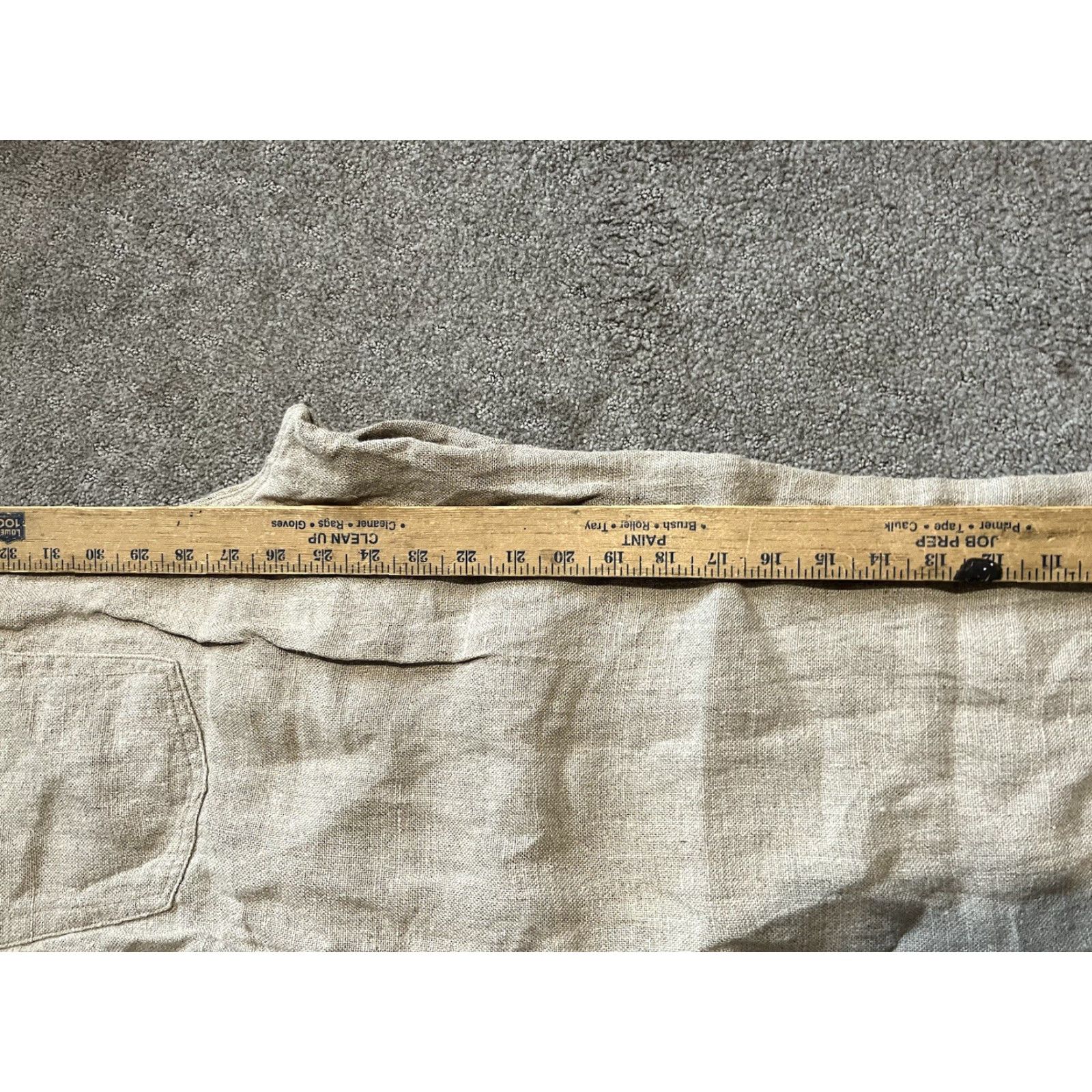 Gap VTG Gap Womens 100% Linen Chino Pants Size 10 Beige Hi Rise Crop Trousers Y2K Size 32" / US 10 / IT 46 - 6 Thumbnail