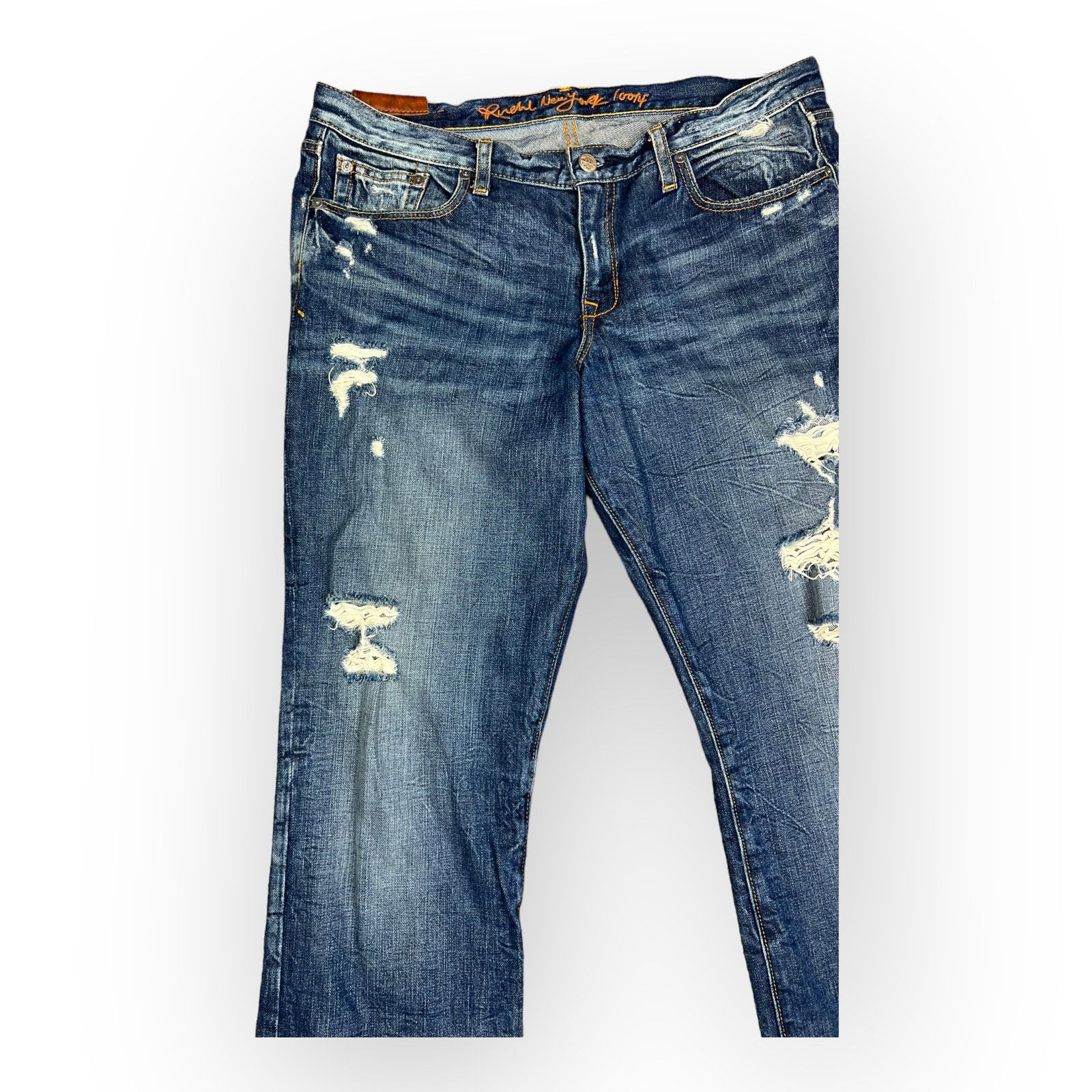 Ruehl No. 925 Ruehl No. 925 | Vintage Distressed Splatter Bootcut Jeans Size 30" / US 8 / IT 44 - 4 Thumbnail
