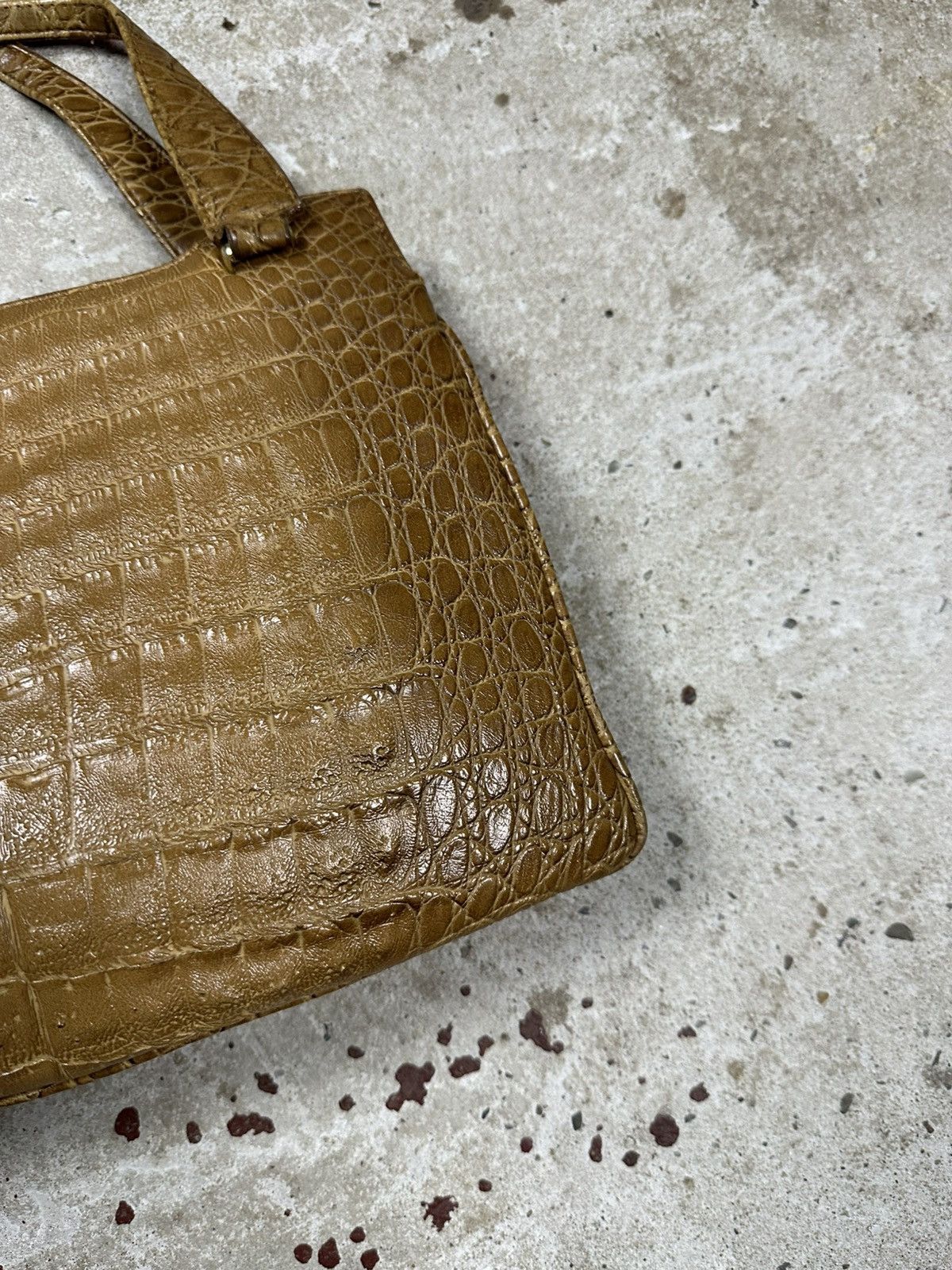 Vintage Vintage 90s Crocodile Genuine Leather Snake Print Hand Bag Size ONE SIZE - 10 Thumbnail
