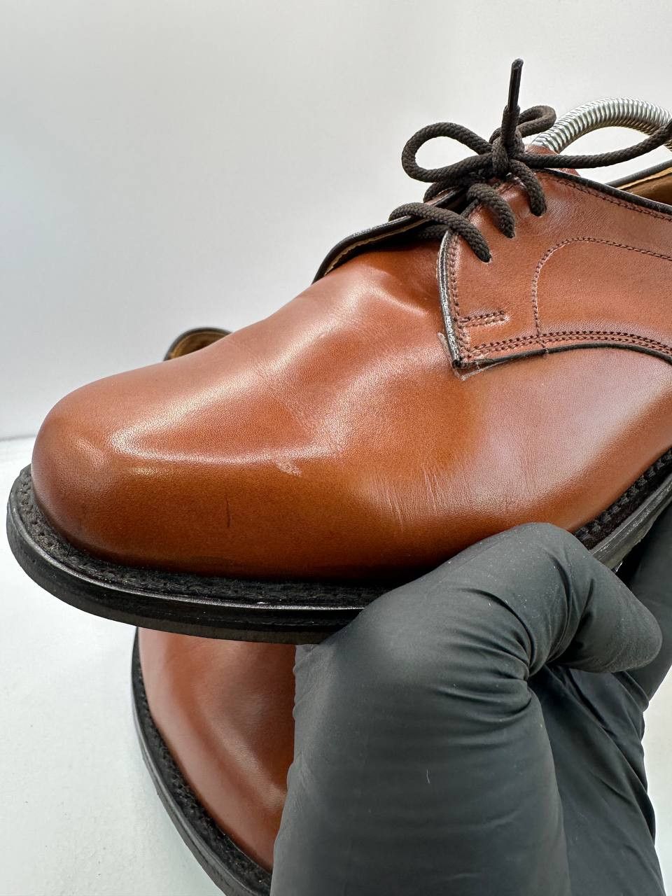 Loake Loake Bros Brown Derby Shoes Made in England Leather Sole Size US 7 / EU 40 - 9 Thumbnail