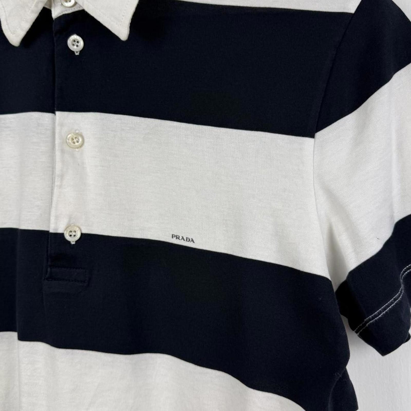 Prada 00s Prada Sport Logo Striped Polo Shirt Size US S / EU 44-46 / 1 - 2 Thumbnail