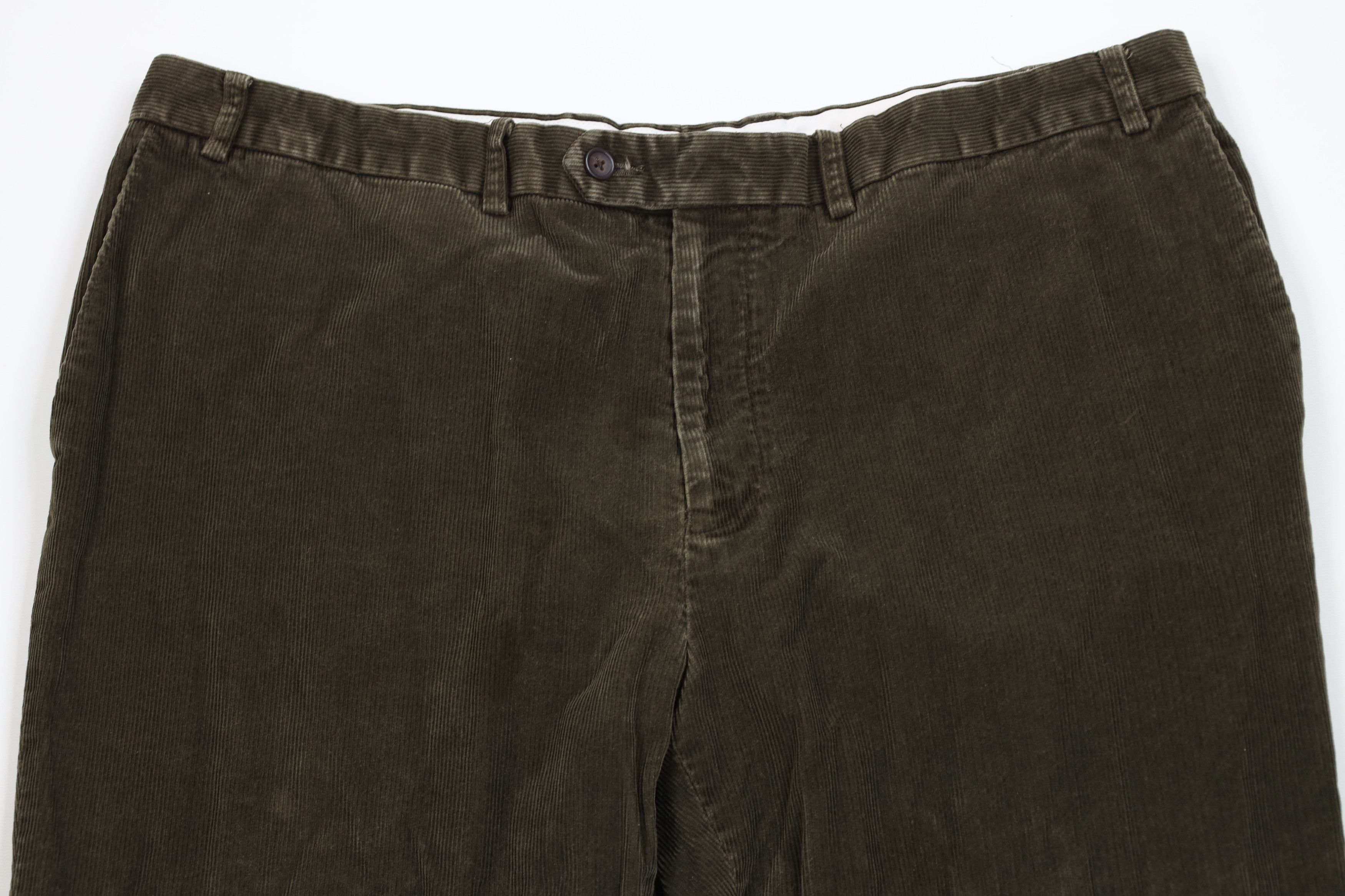 Ralph Lauren Vintage 90s Ralph Lauren Wide Leg Corduroy Chino Pants Green Size US 40 / EU 56 - 2 Thumbnail