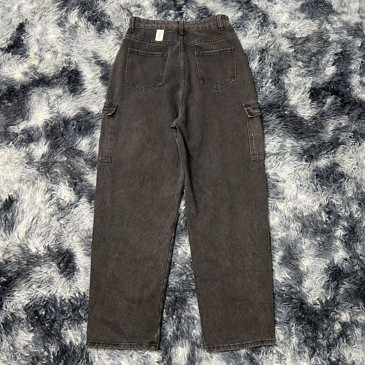 The Unbranded Brand Unbranded Wide Loose Denim Cargo Pants Size 26" / US 2 / IT 38 - 2 Thumbnail